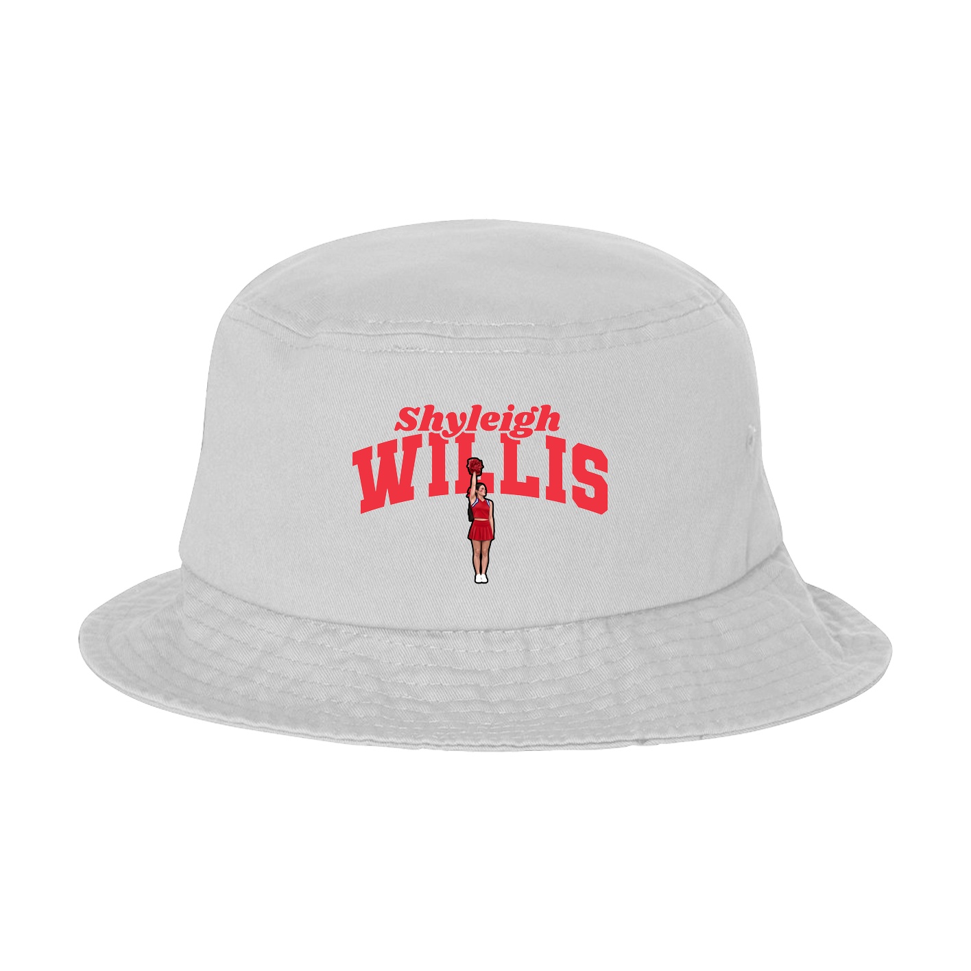 Bucket Cap — Signature Arch in White