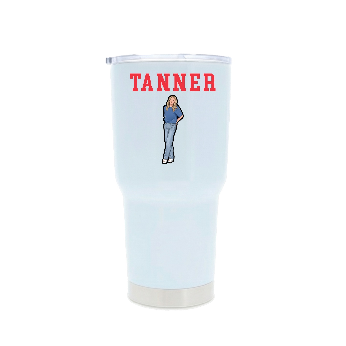 30oz Stainless Steel Tumbler — Shirsey in White