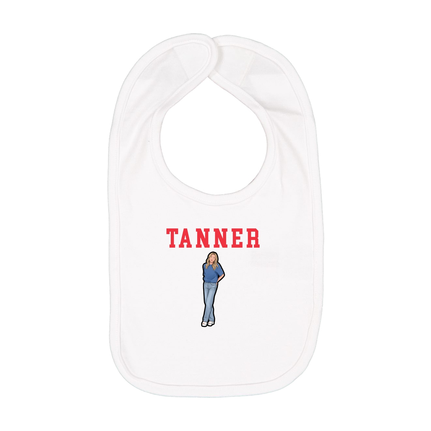 Infant Bib — Shirsey in White