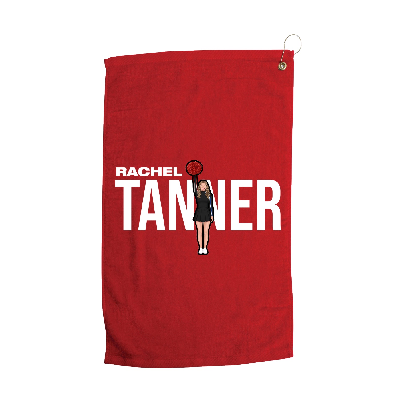 Golf Towel — Player Name in Red