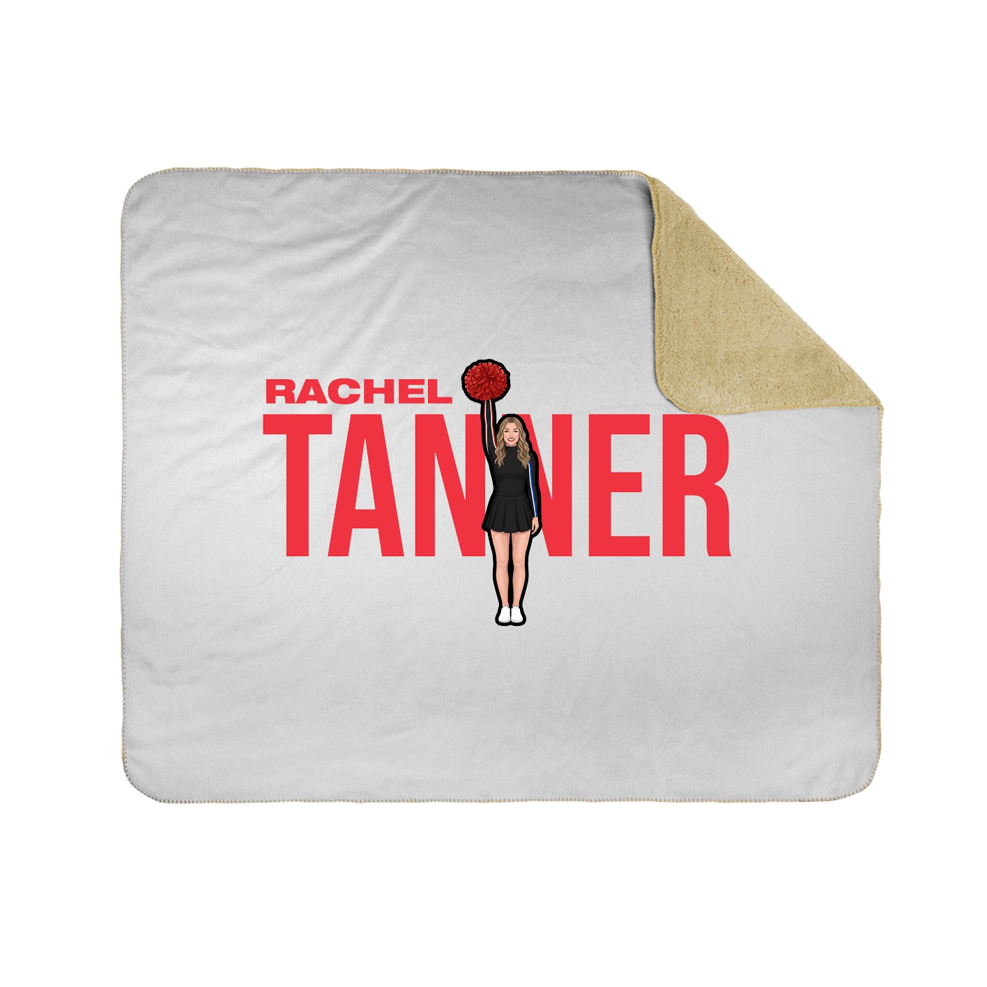Throw Blanket — Player Name in White