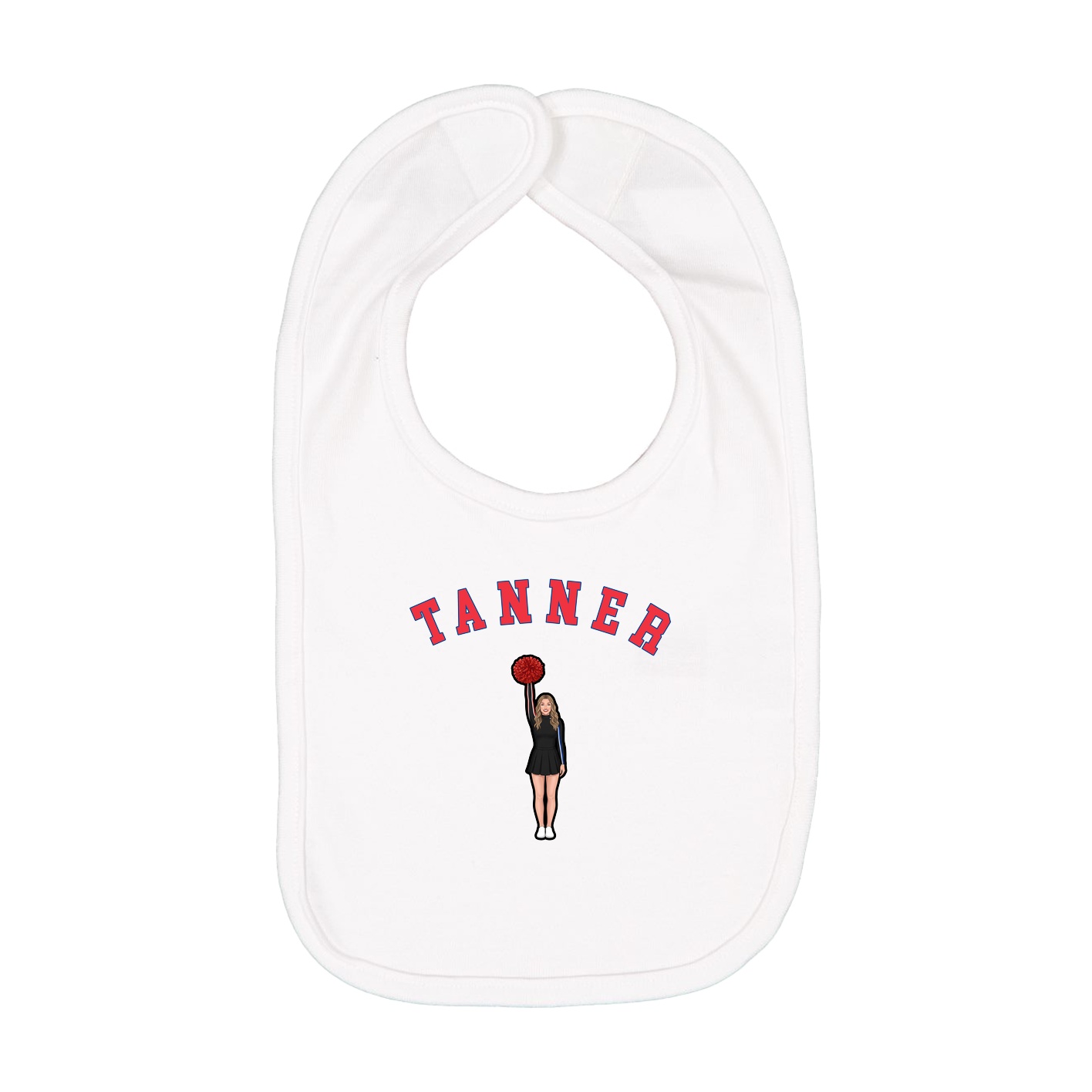 Infant Bib — Shirsey Arch in White