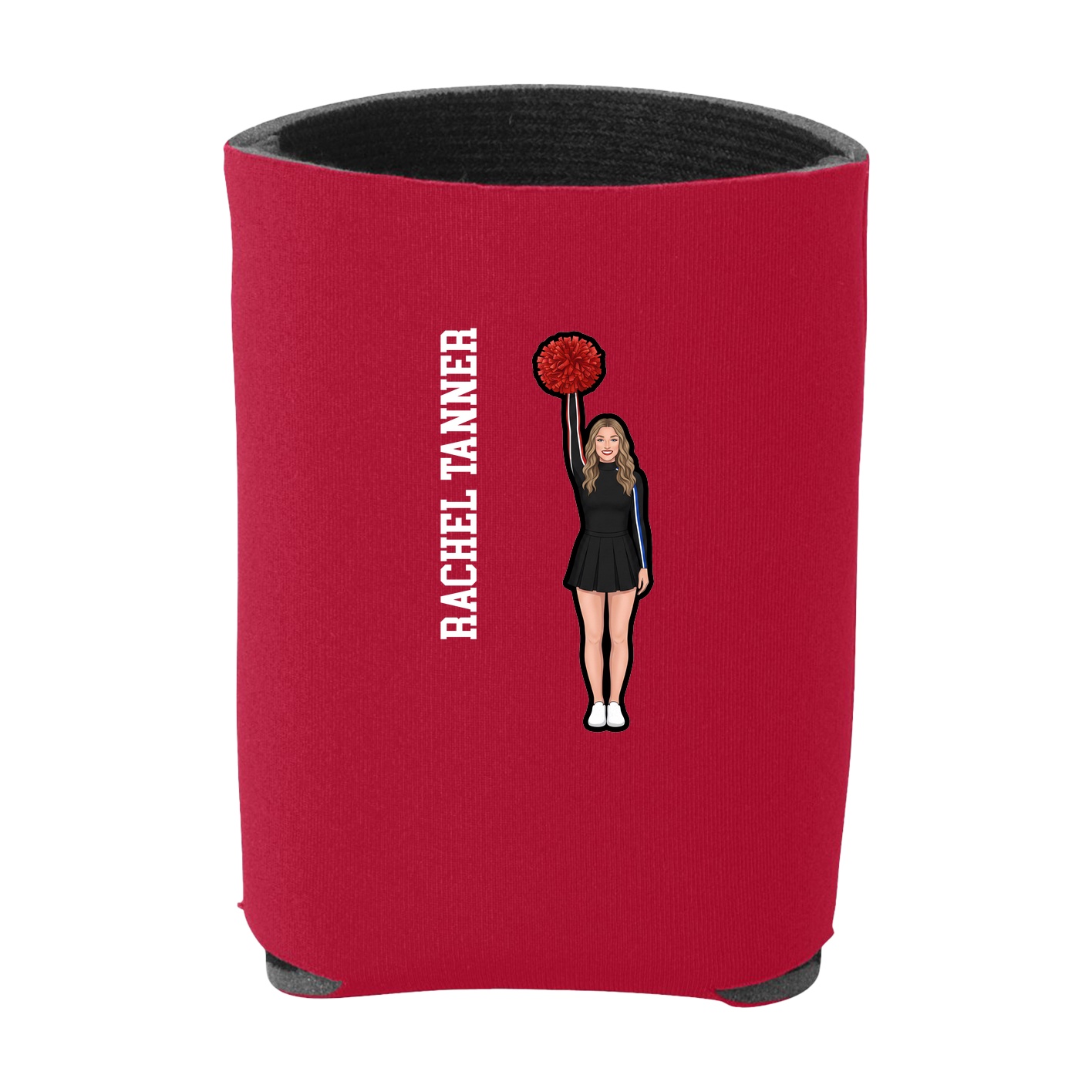 Can Holder — Name Vertical in Red
