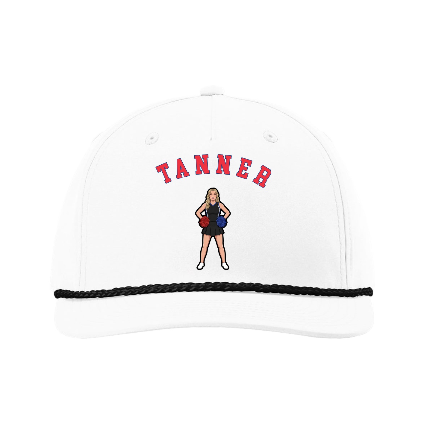 Five-Panel Classic Rope Cap — Shirsey Arch in White