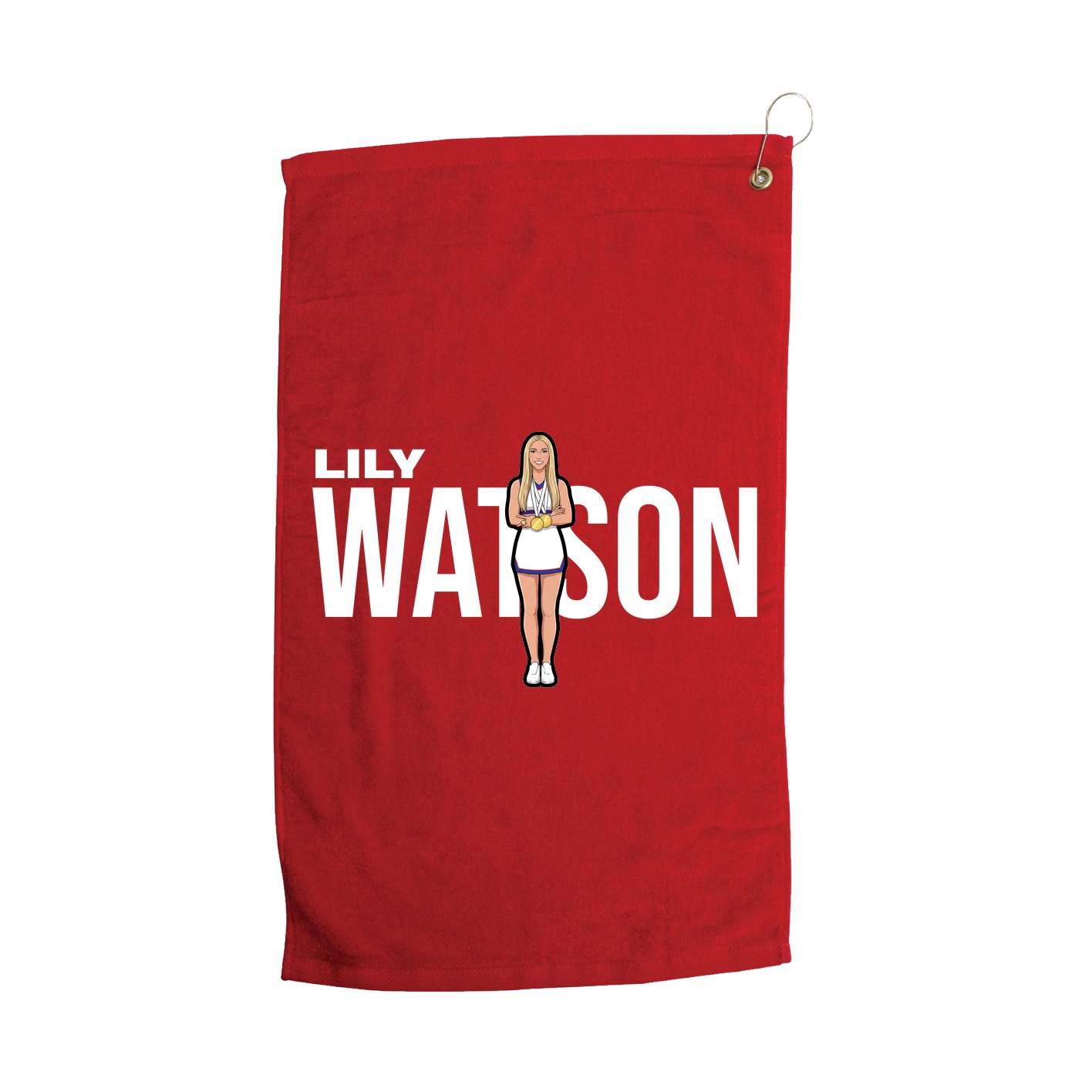 Golf Towel — Player Name in Red