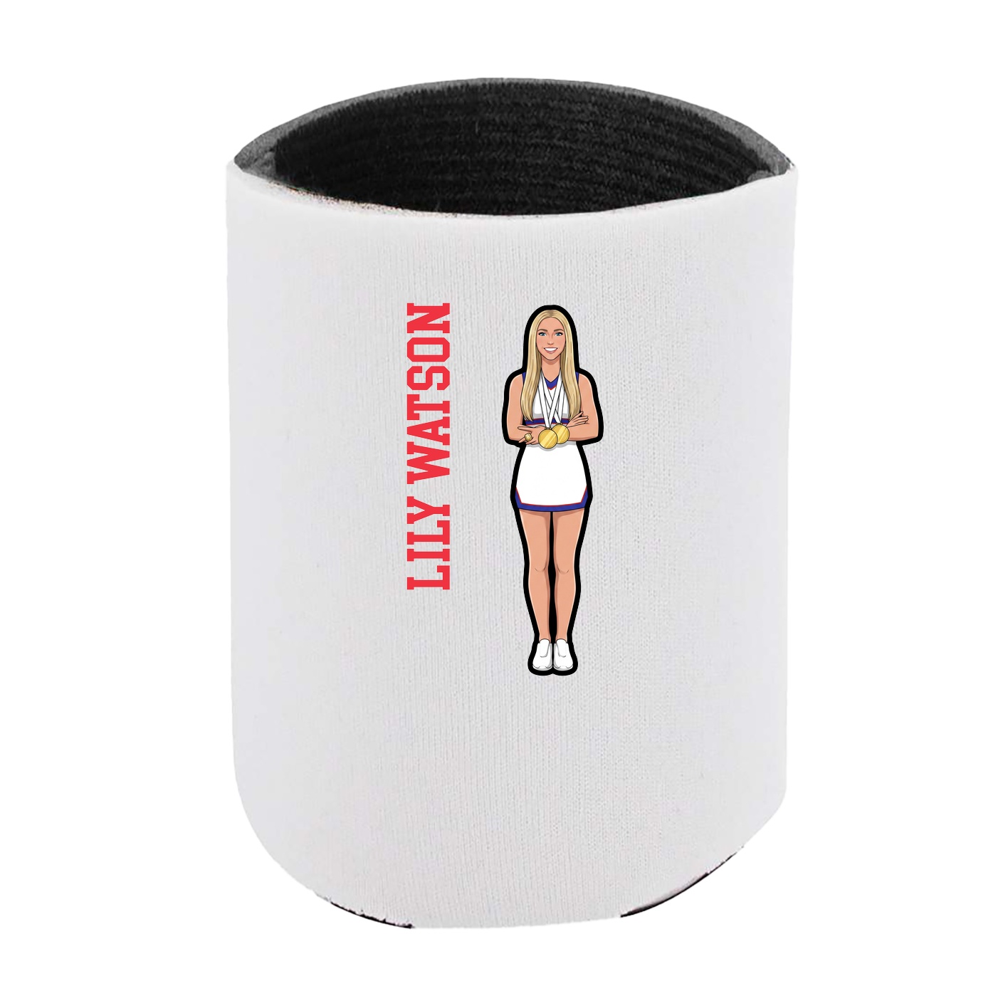 Can Holder — Name Vertical in White