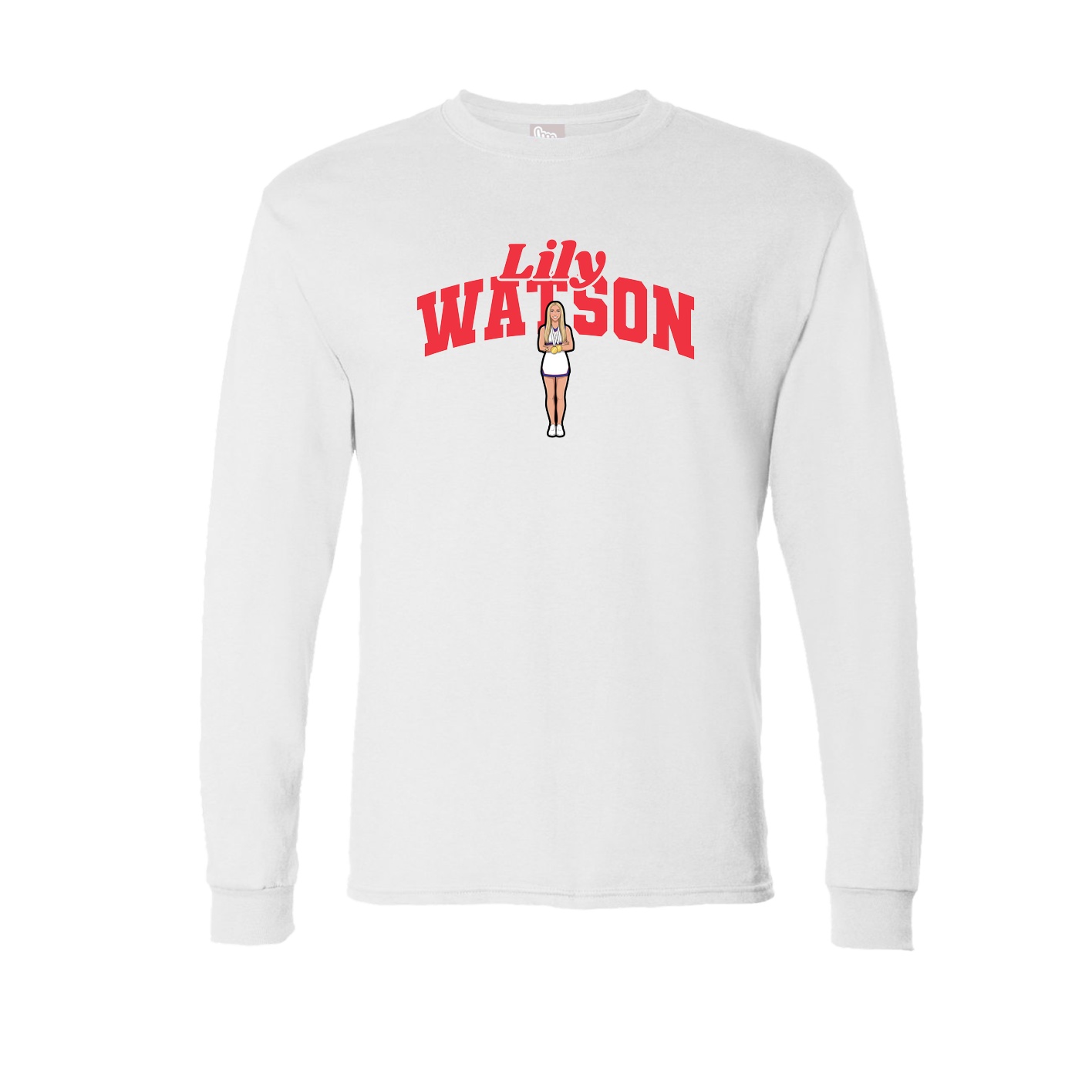 Long Sleeve Tee — Signature Arch in White