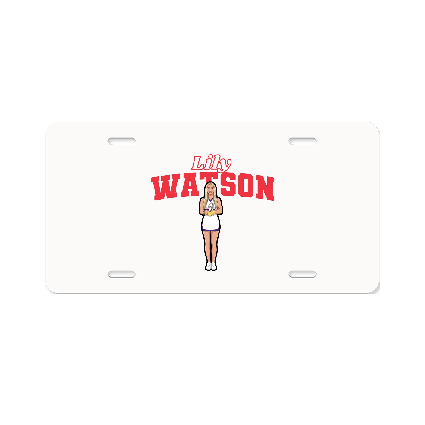 License Plate — Name Arch in Classic