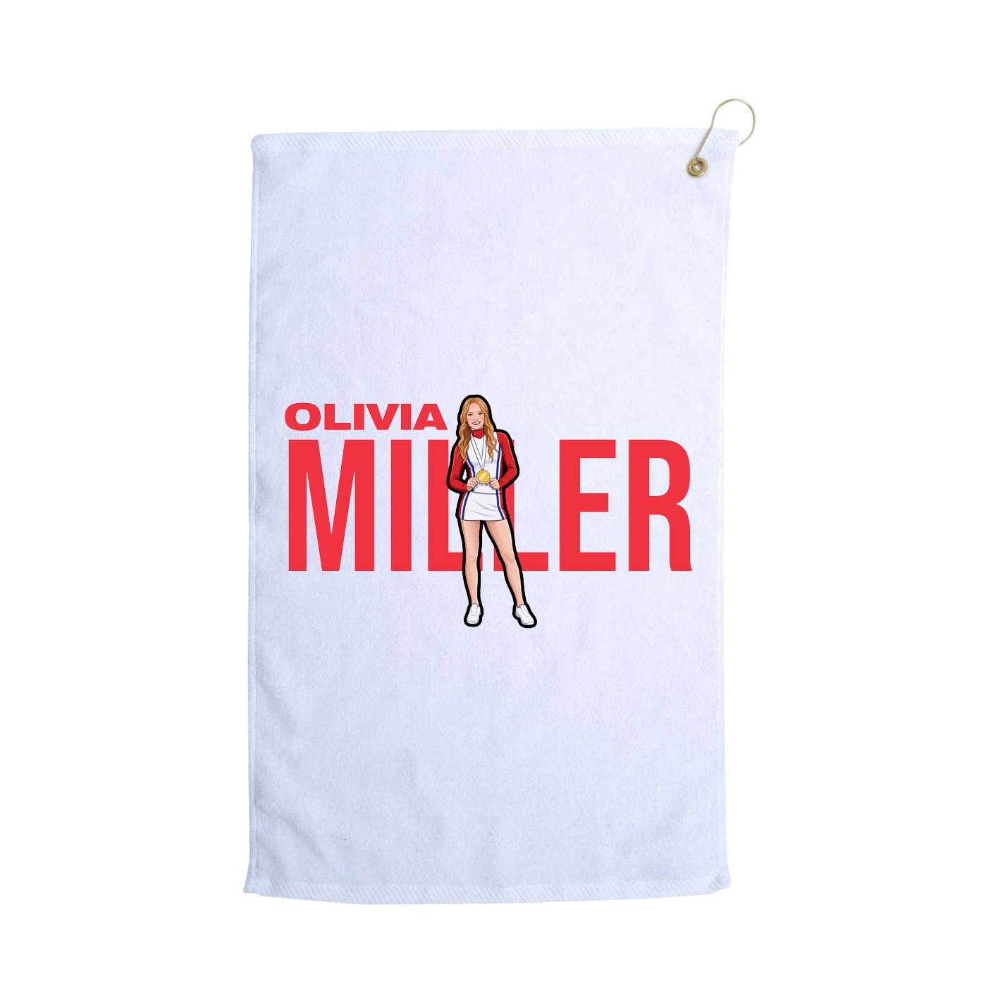 Golf Towel — Player Name in White