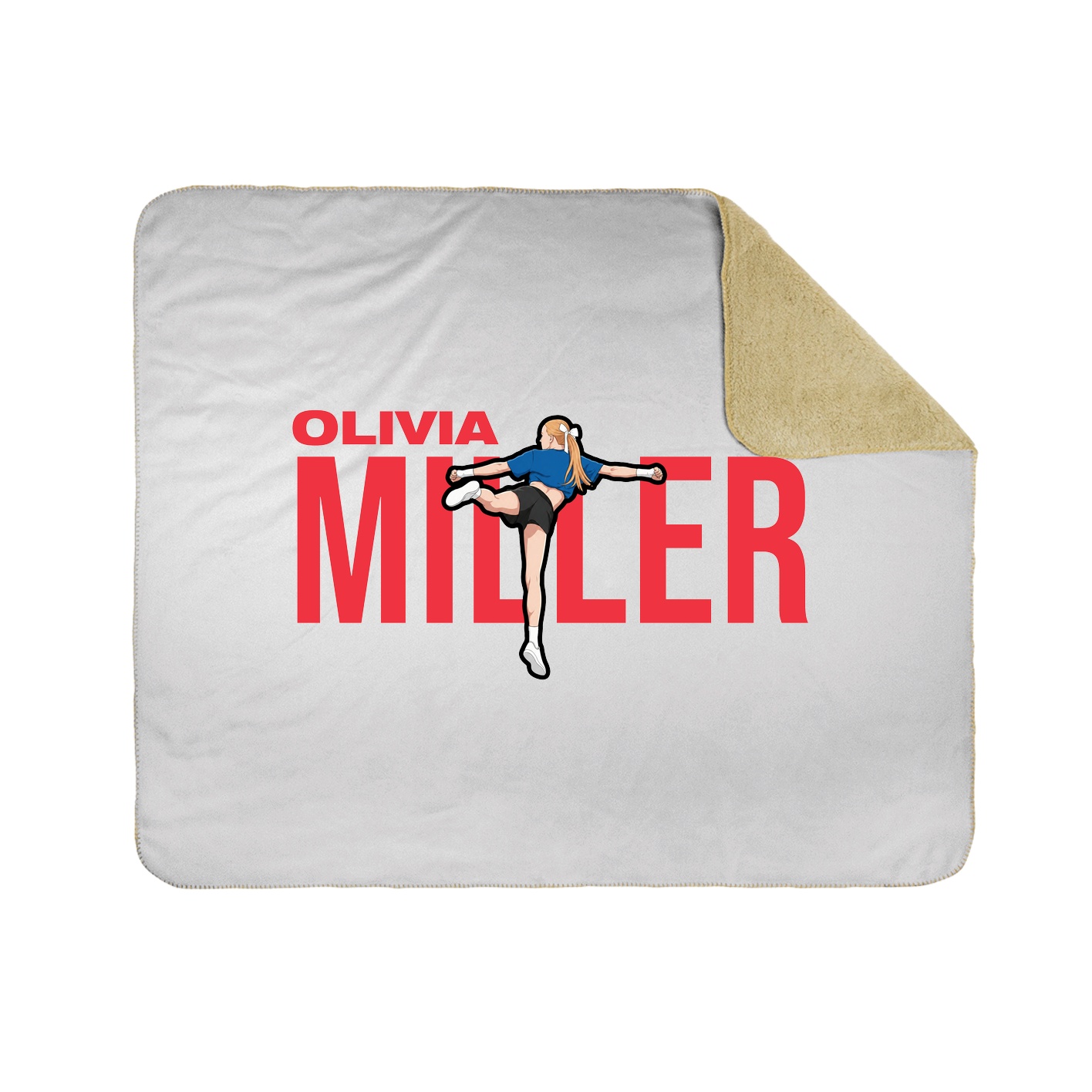 Throw Blanket — Player Name in White