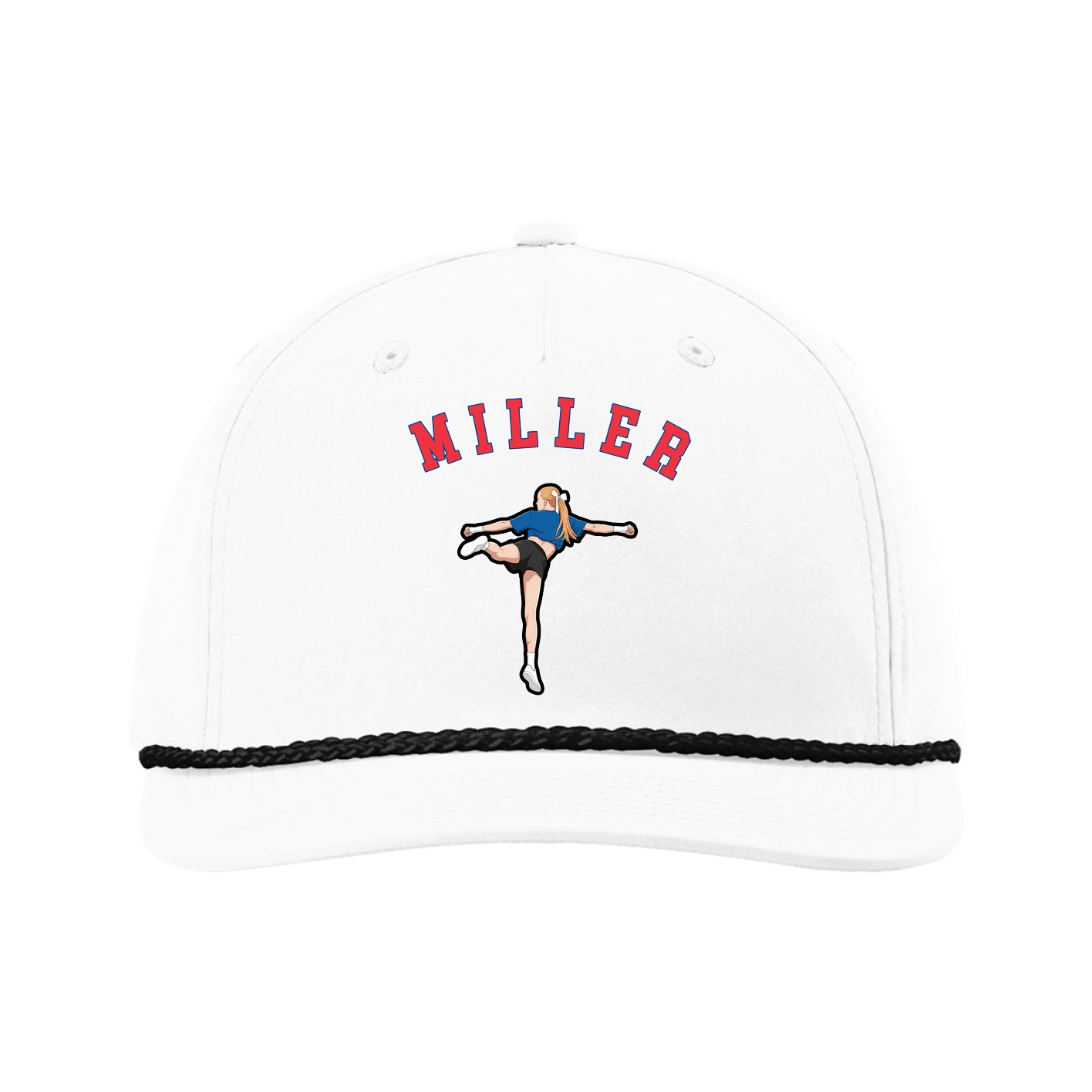 Five-Panel Classic Rope Cap — Shirsey Arch in White