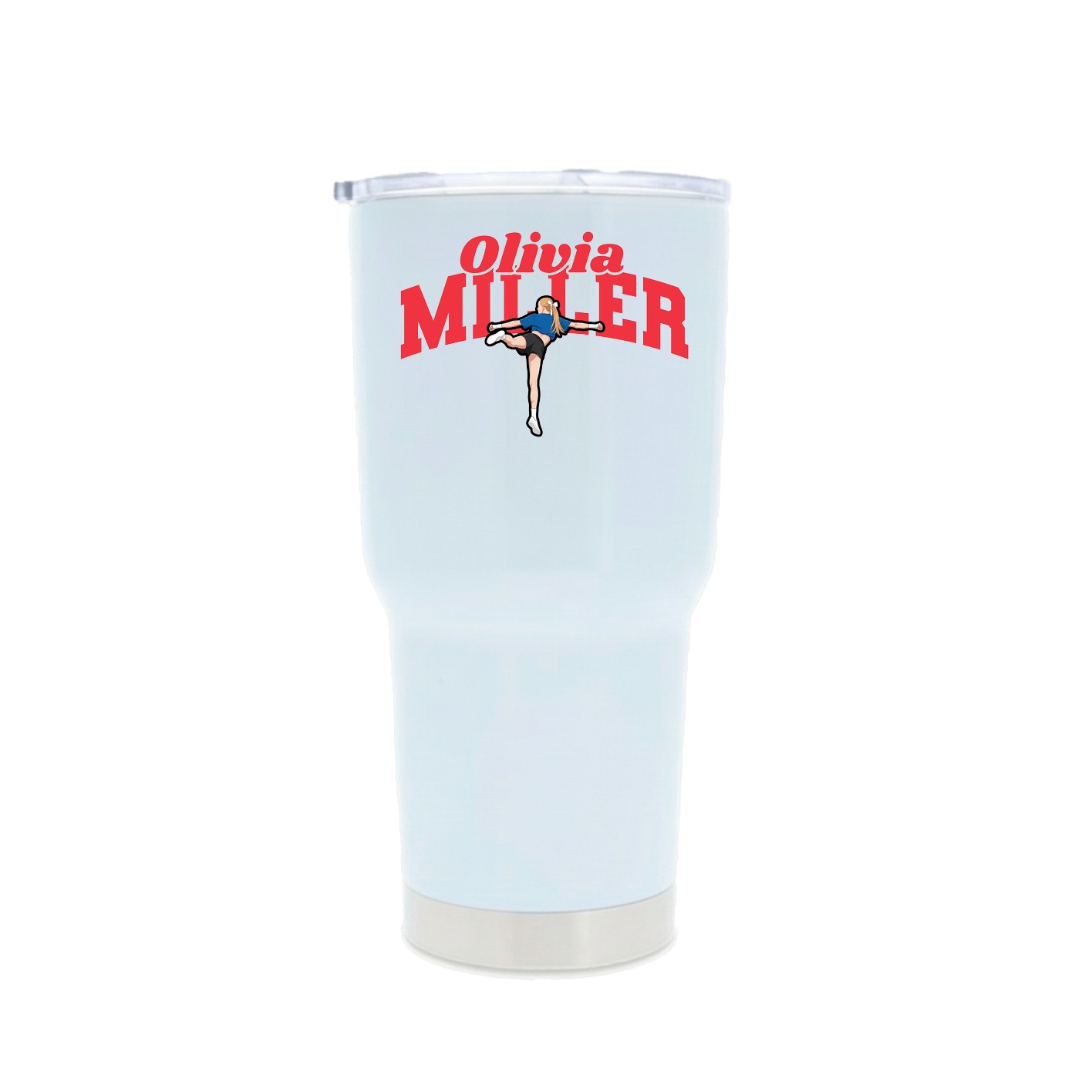 30oz Stainless Steel Tumbler — Signature Arch in White