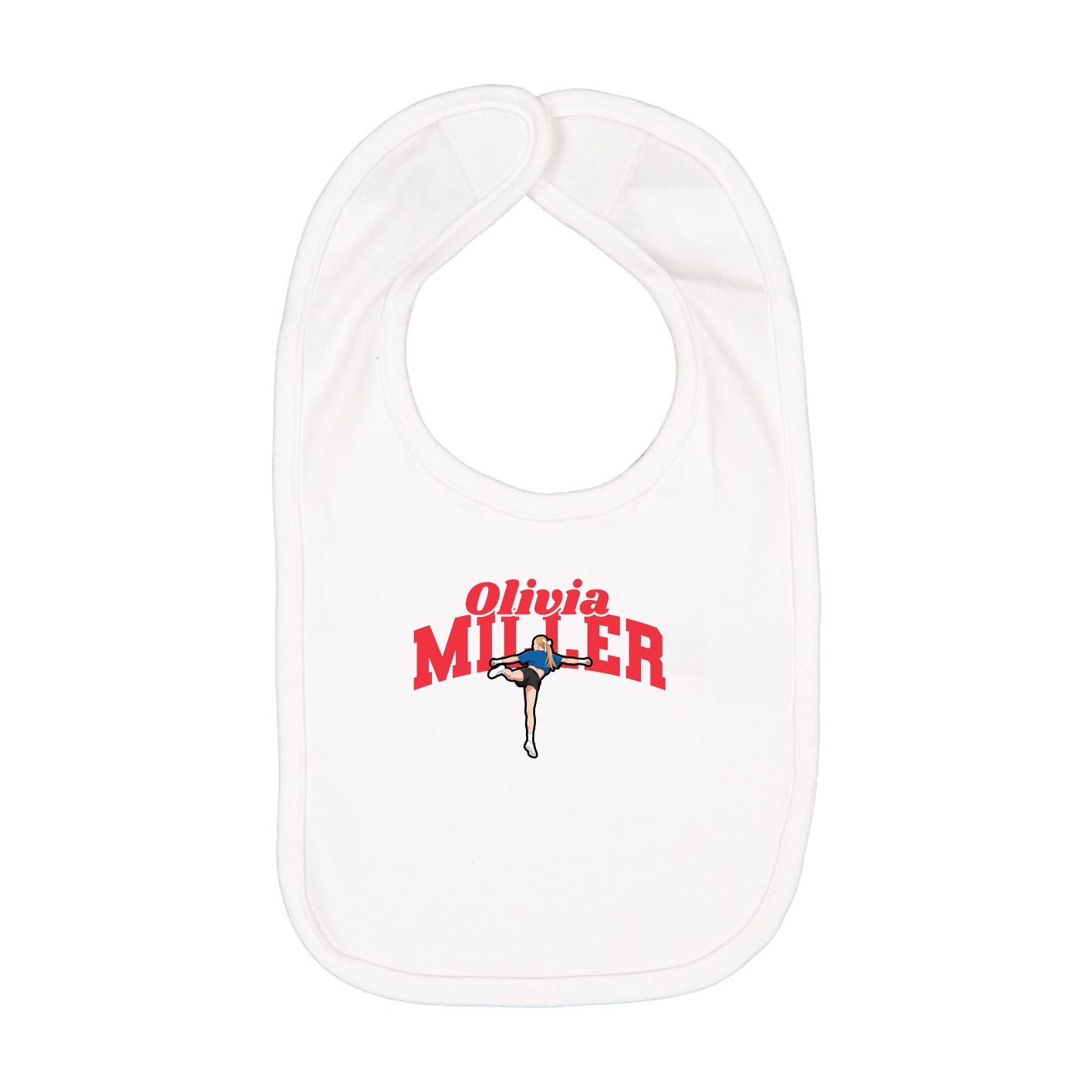 Infant Bib — Signature Arch in White