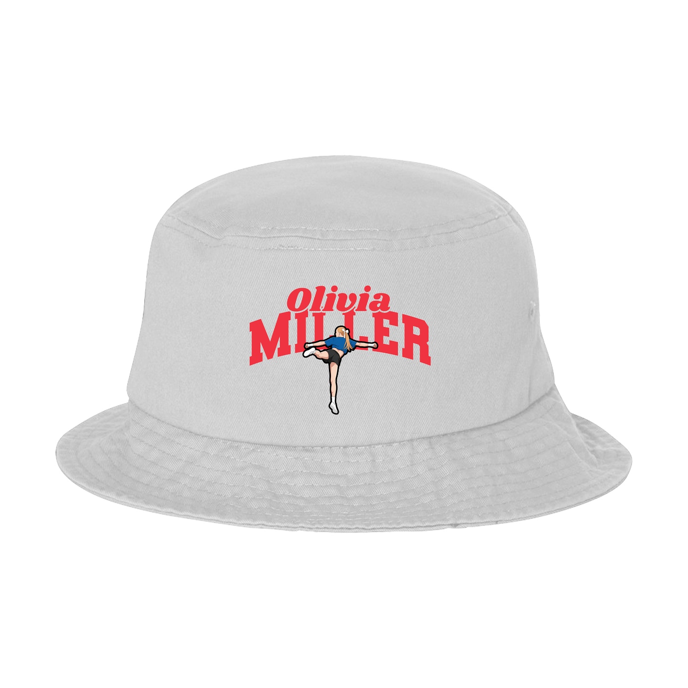 Bucket Cap — Signature Arch in White