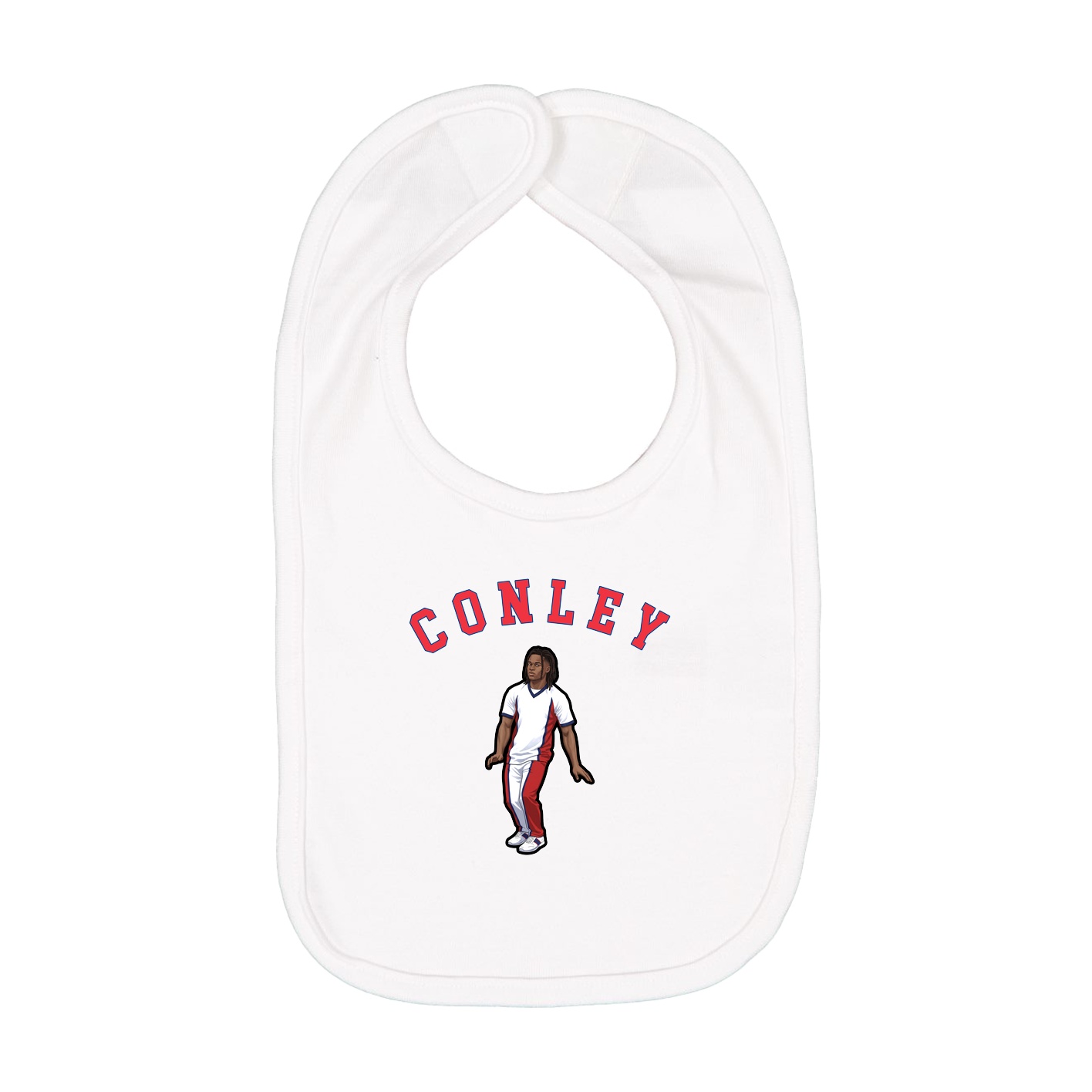 Infant Bib — Shirsey Arch in White