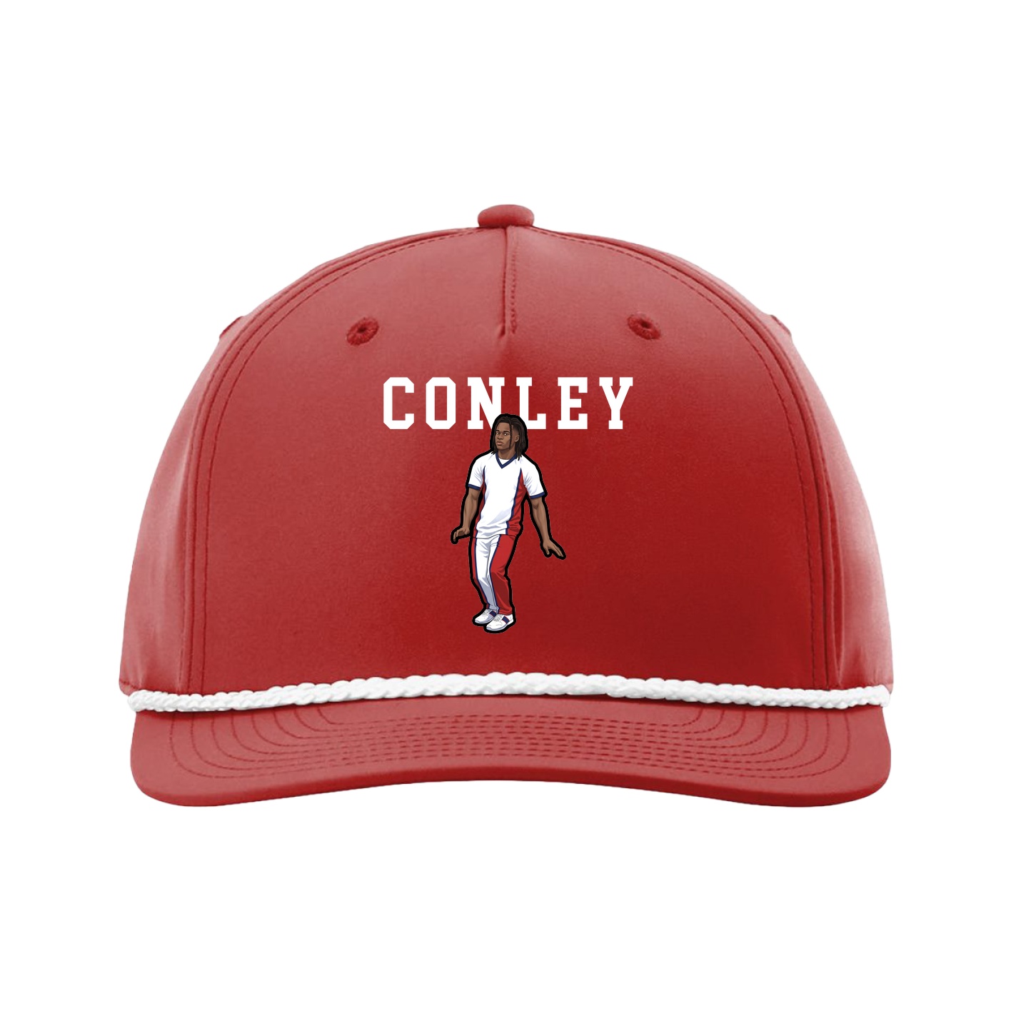 Five-Panel Classic Rope Cap — Shirsey in Red