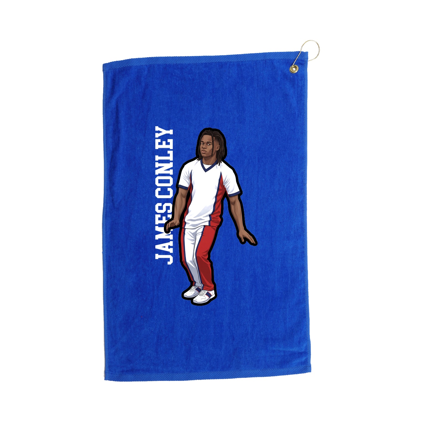 Golf Towel — Name Vertical in Royal
