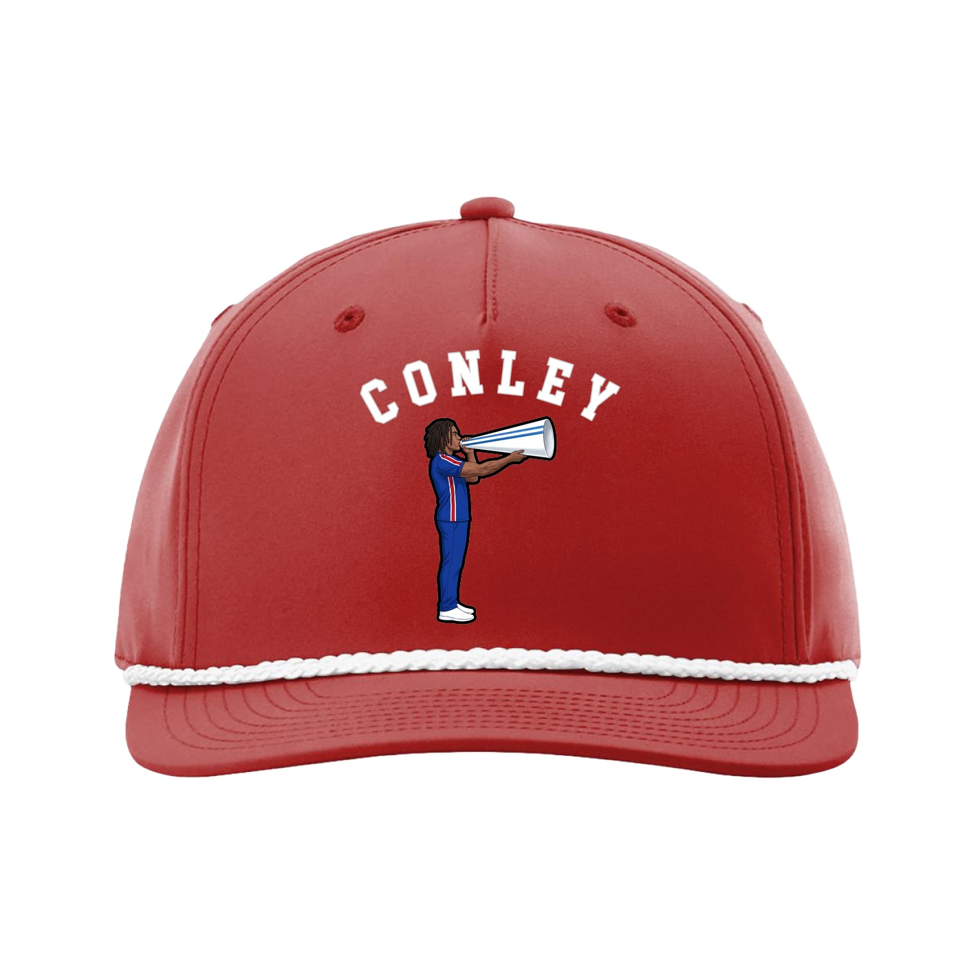 Five-Panel Classic Rope Cap — Shirsey Arch in Red