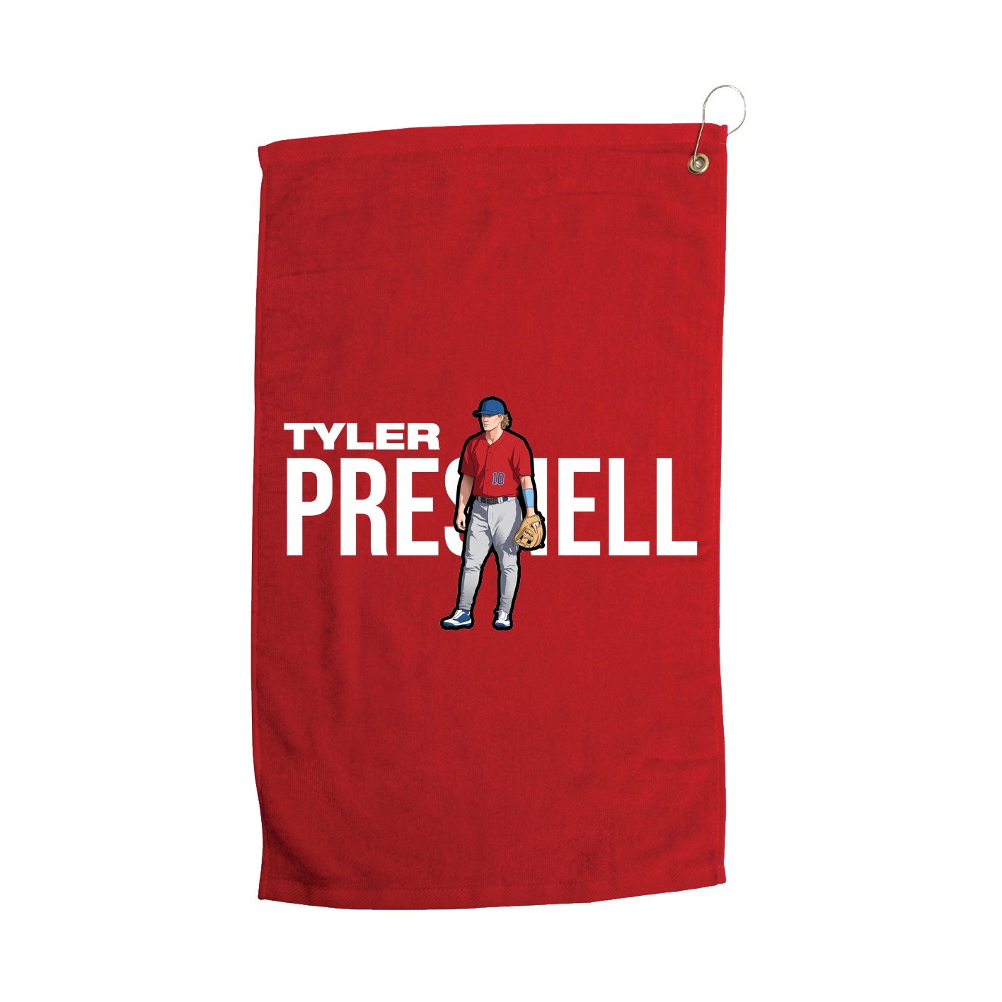 Golf Towel — Player Name in Red