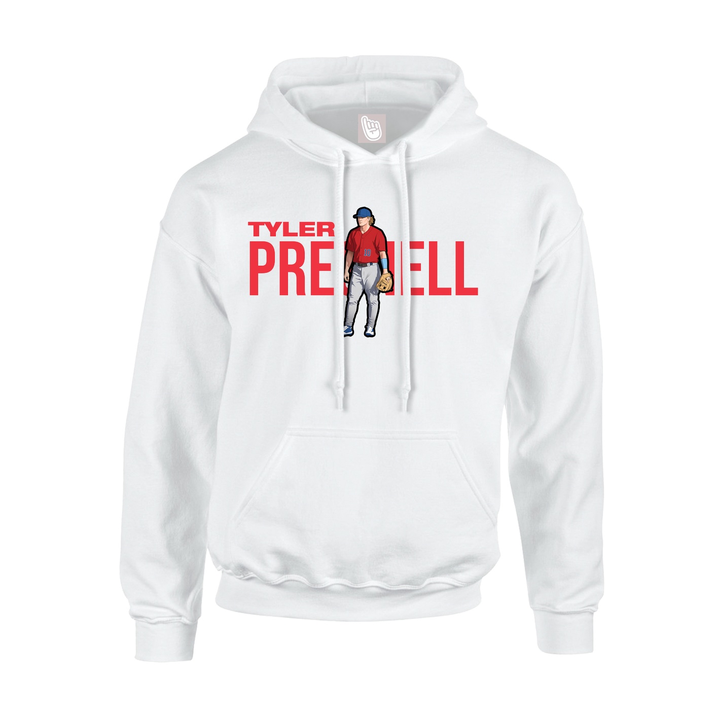 Youth Hoodie — Player Name in White