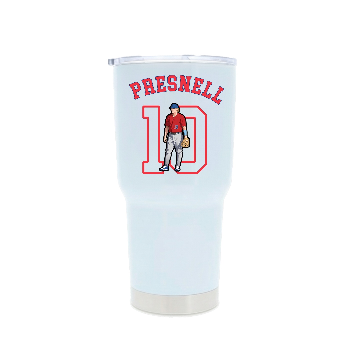 30oz Stainless Steel Tumbler — Shirsey Arch in White
