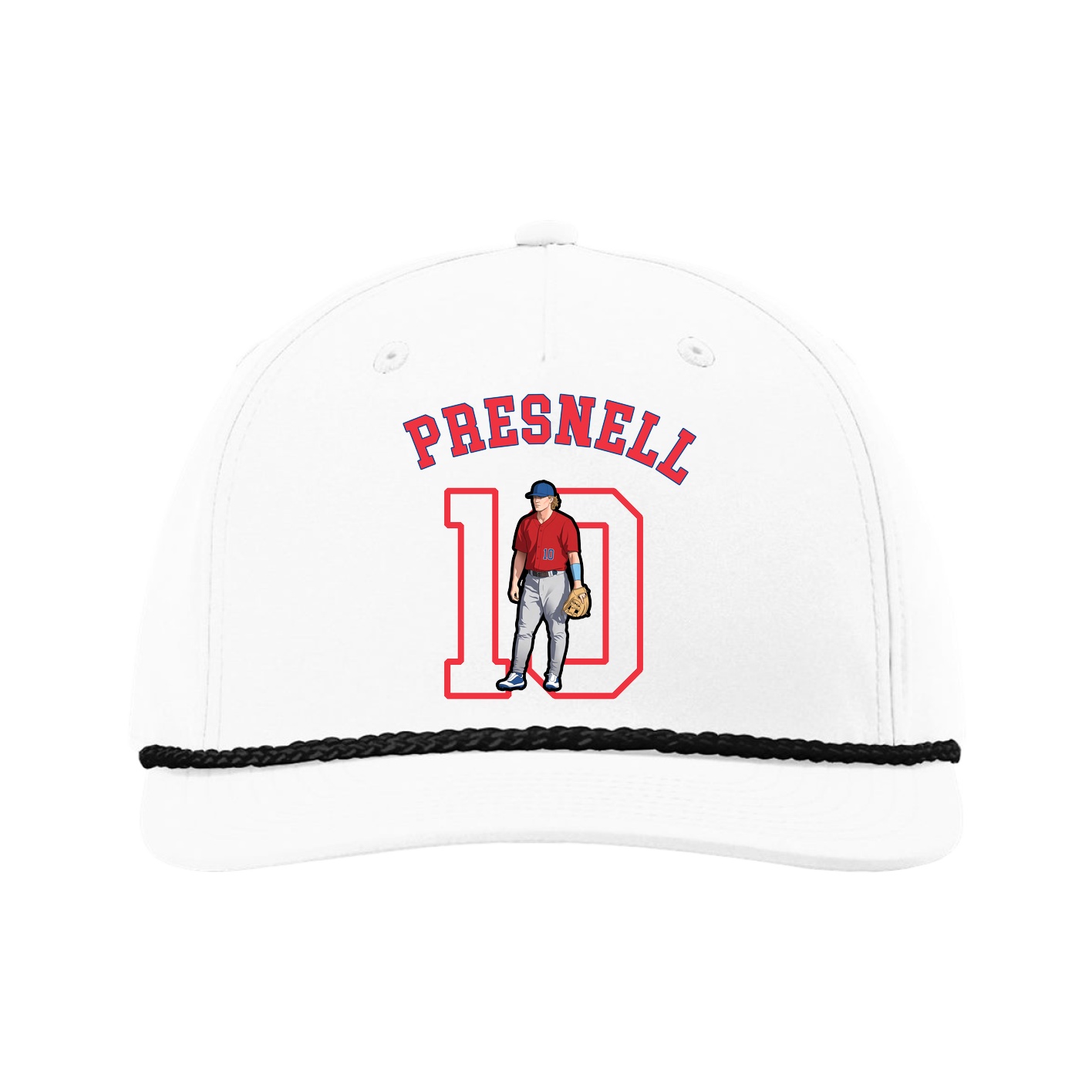 Five-Panel Classic Rope Cap — Shirsey Arch in White
