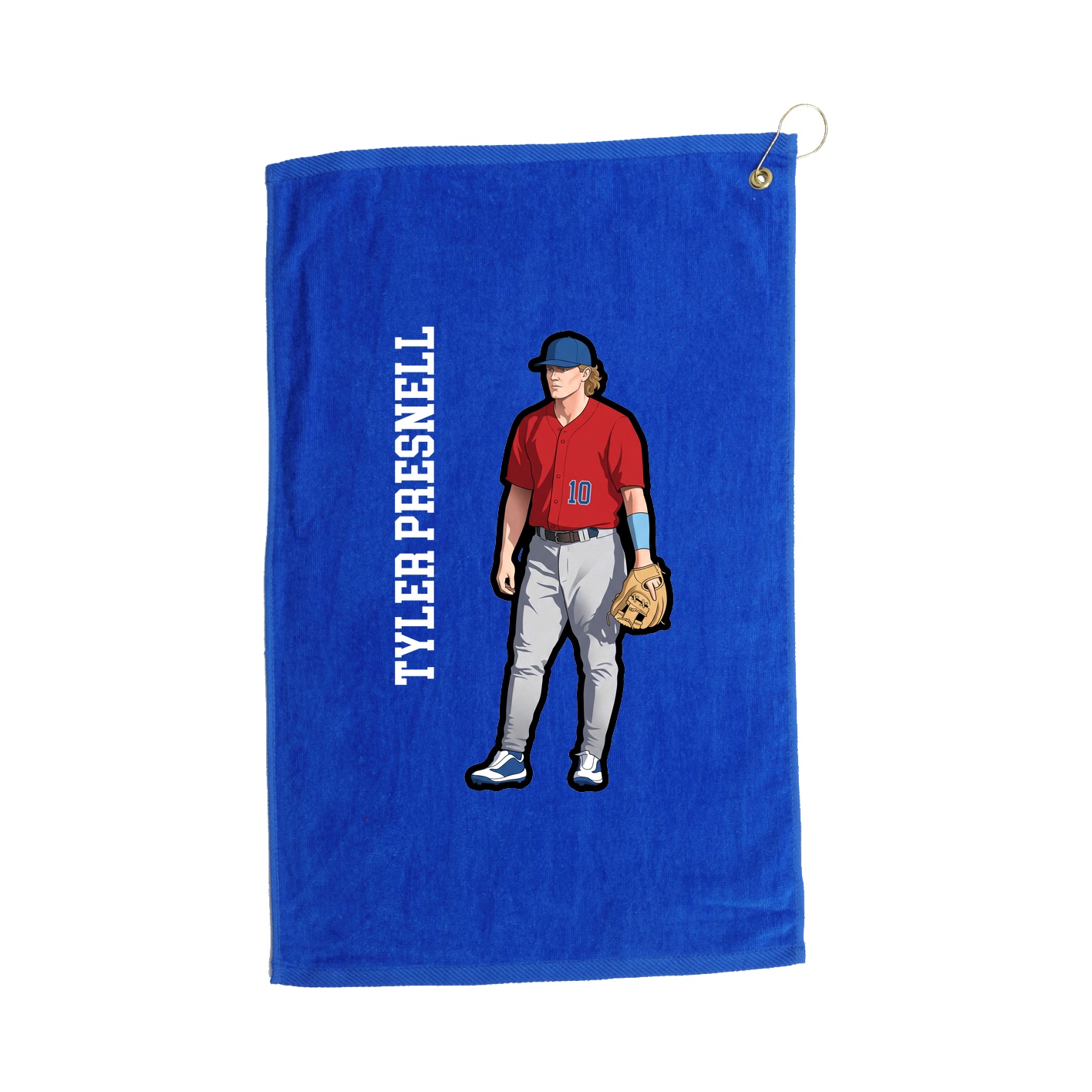 Golf Towel — Name Vertical in Royal