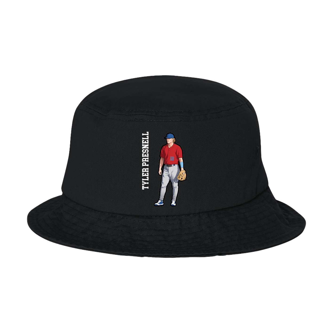 Bucket Cap — Name Vertical in Black