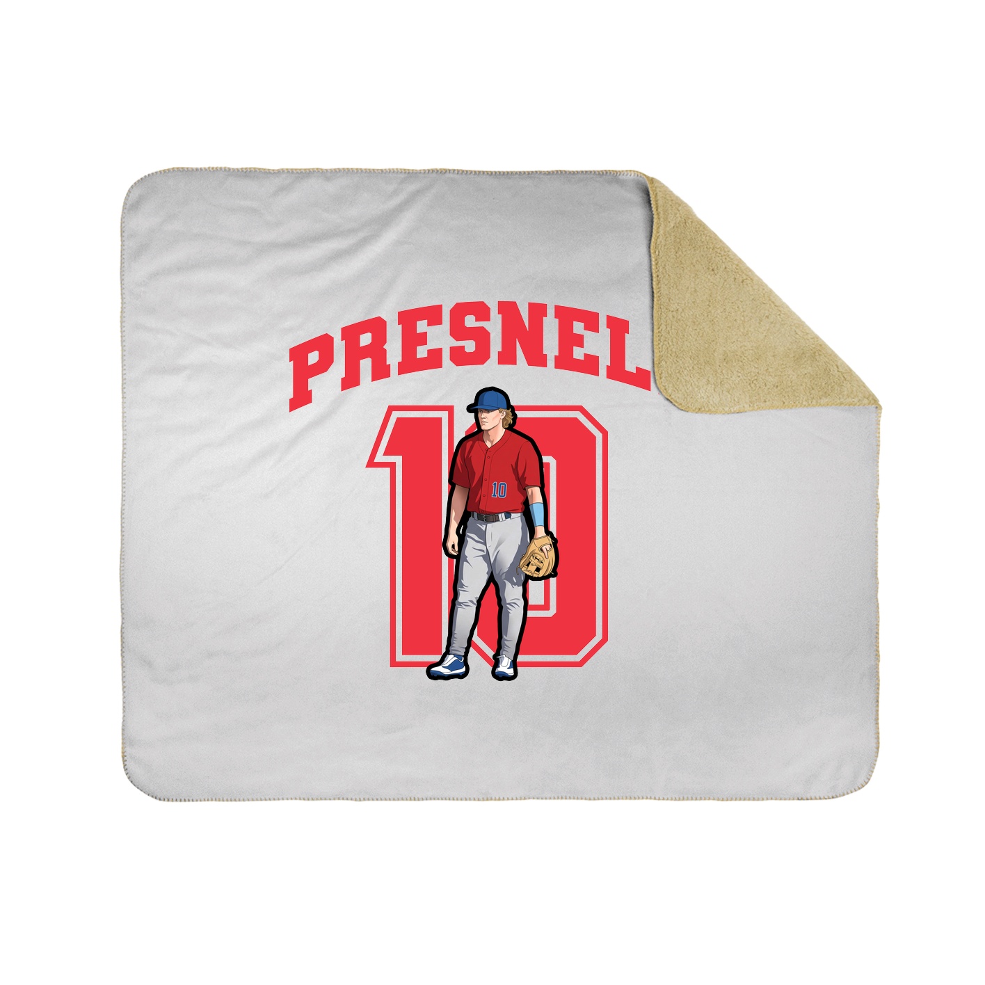 Throw Blanket — Number in White