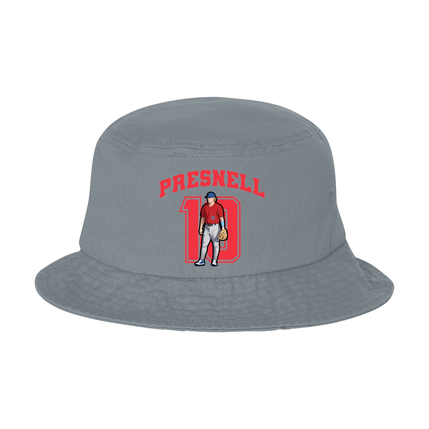 Bucket Cap — Number in Grey
