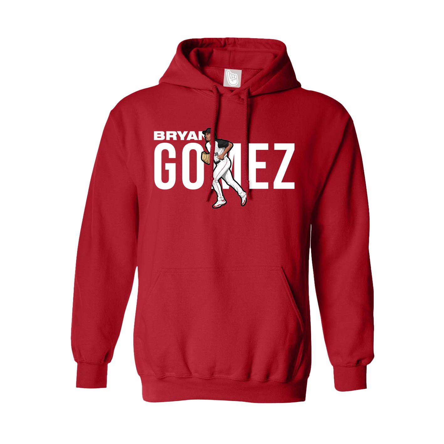 Youth Hoodie — Player Name in Red