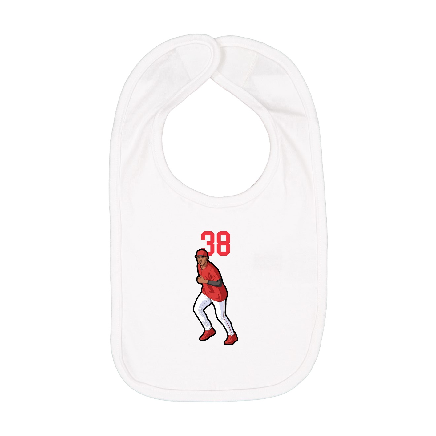 Infant Bib — Number Top in White