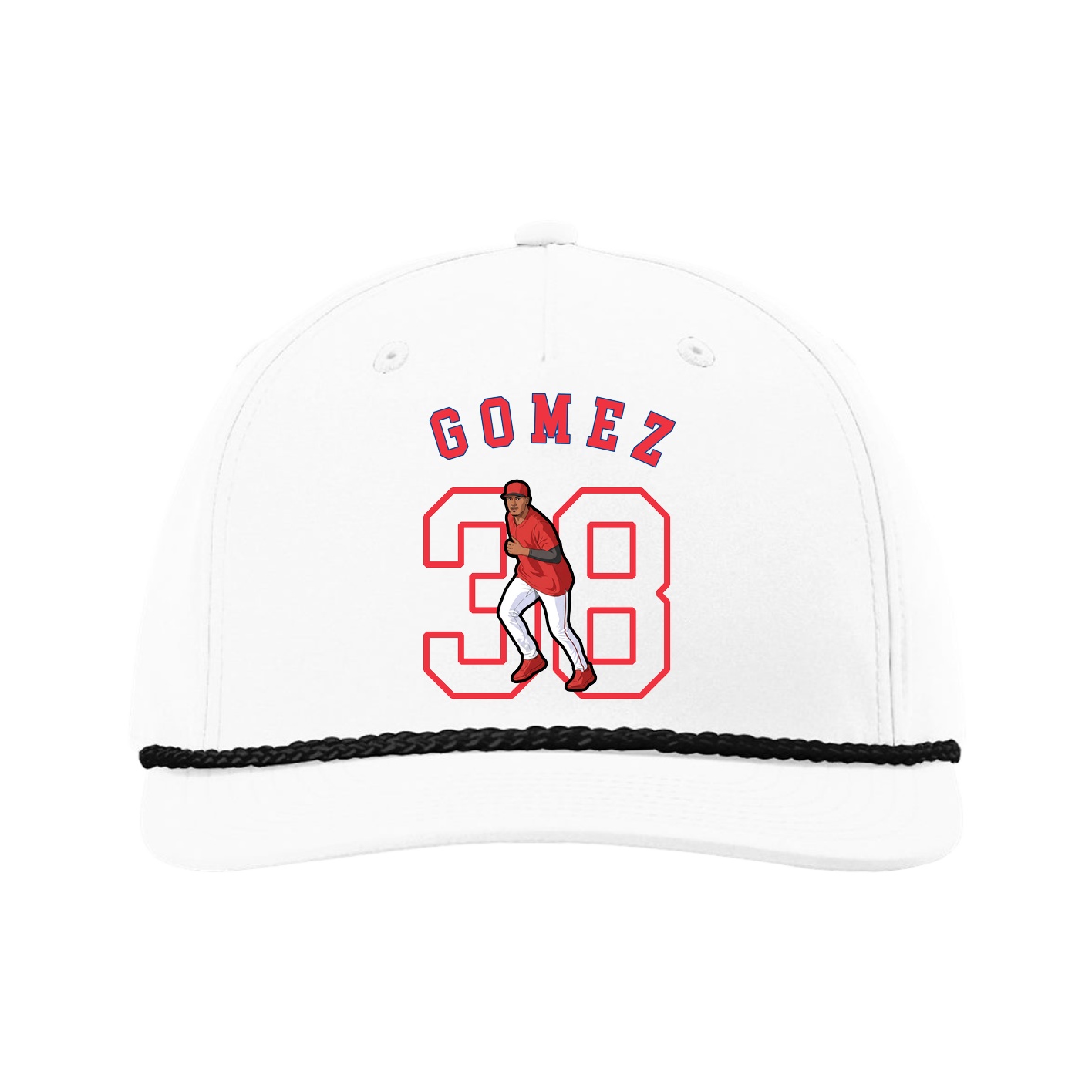Five-Panel Classic Rope Cap — Shirsey Arch in White