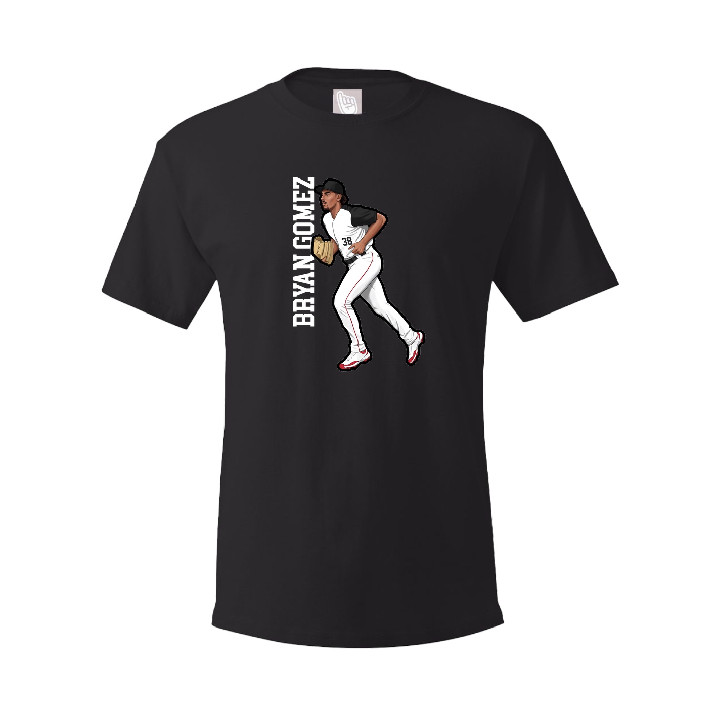 Youth Tee — Name Vertical in Black