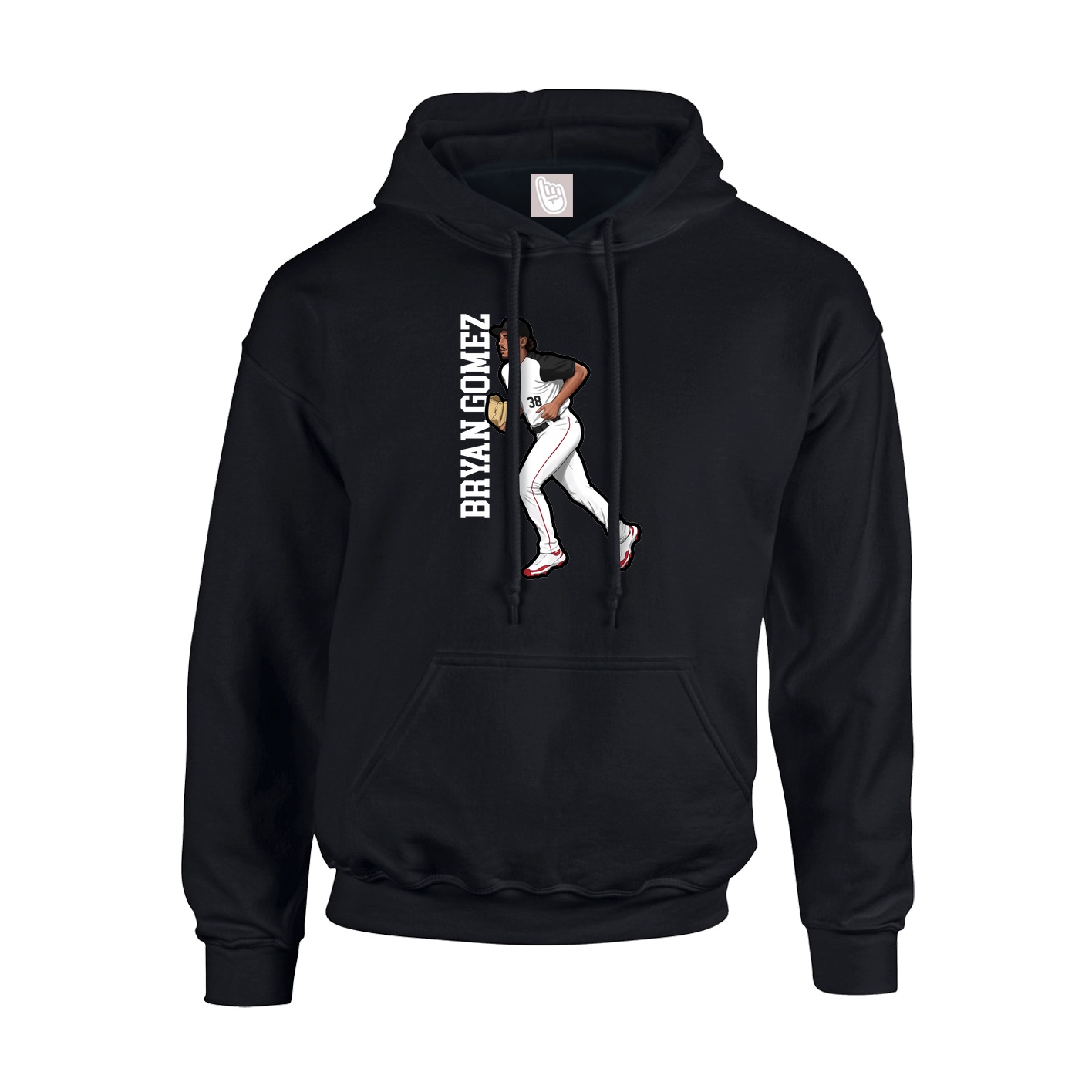 Hoodie — Name Vertical in Black