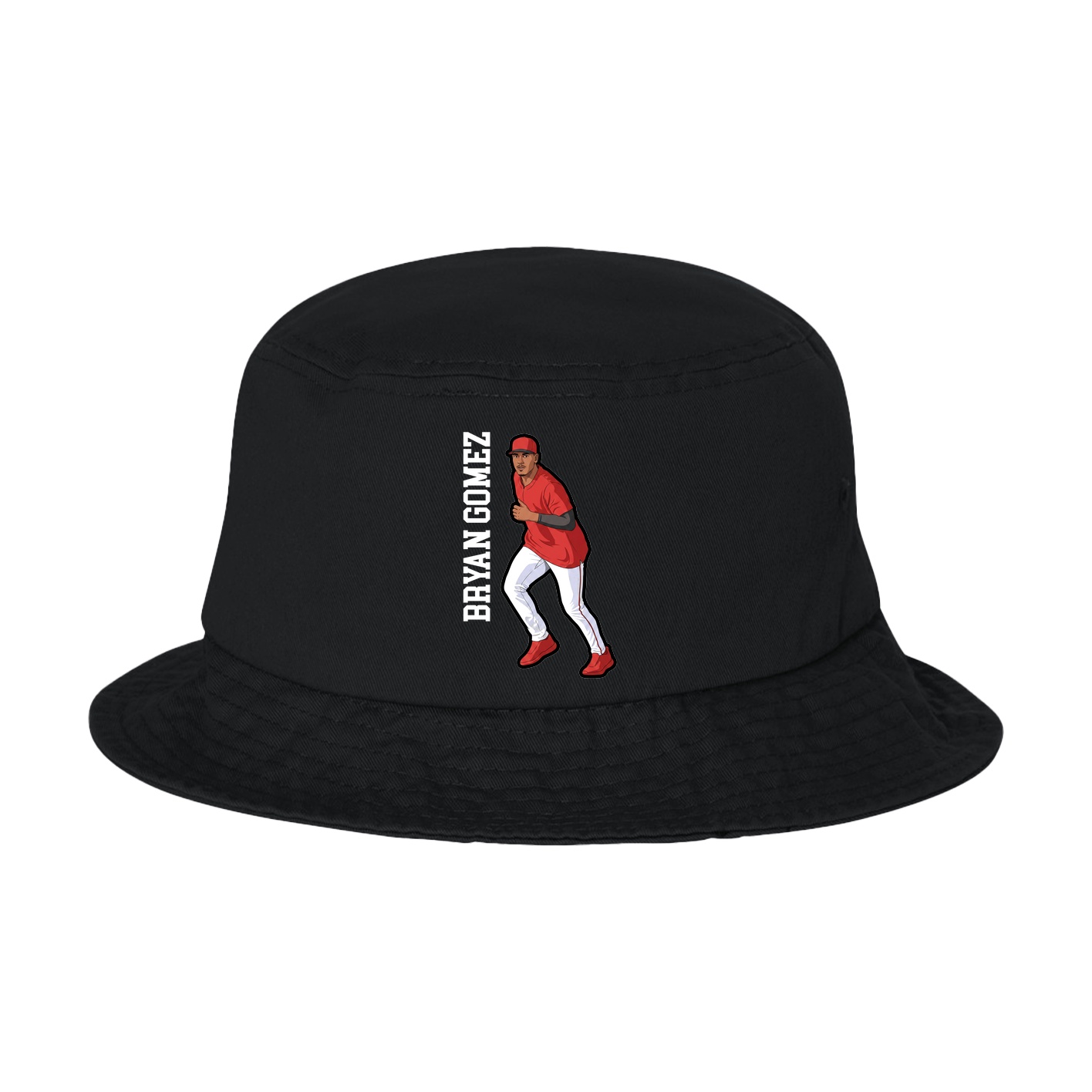 Bucket Cap — Name Vertical in Black