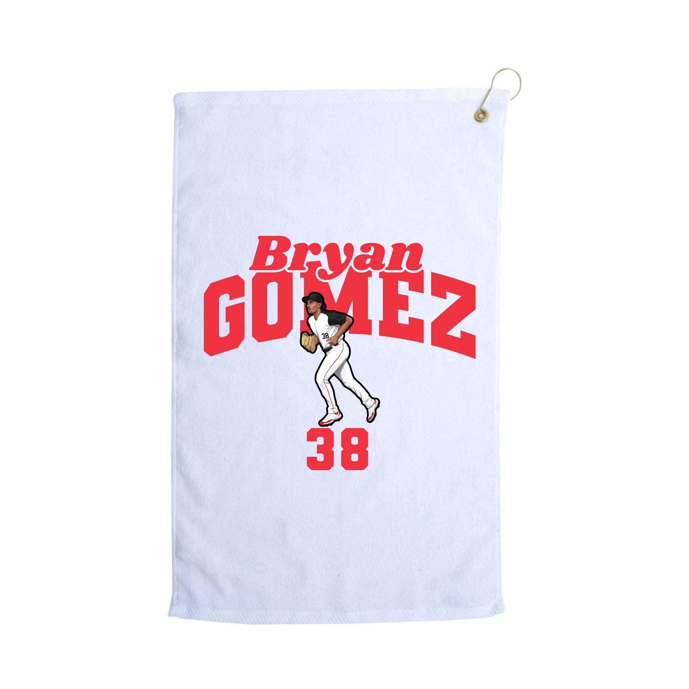 Golf Towel — Signature Arch in White