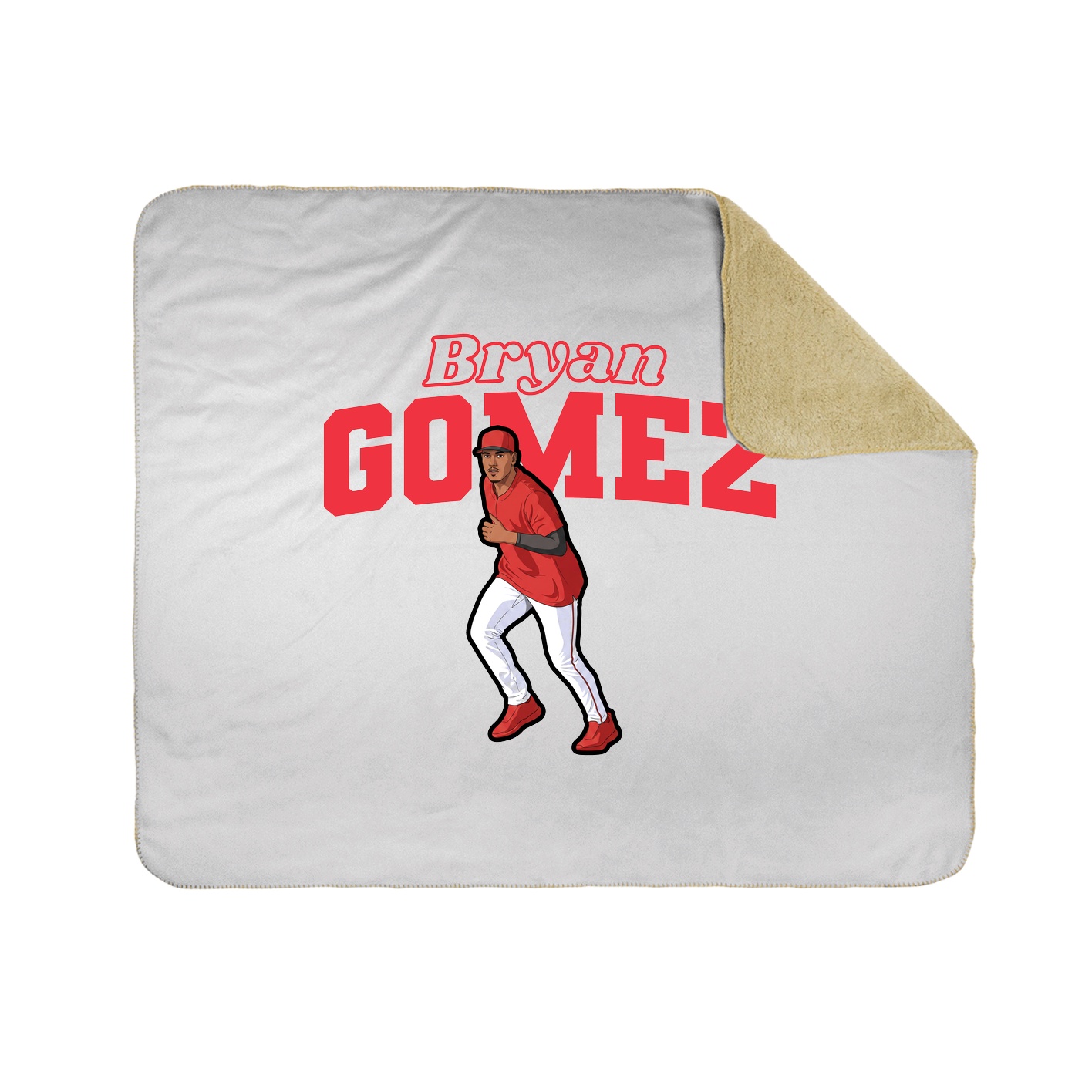 Throw Blanket — Name Arch in White
