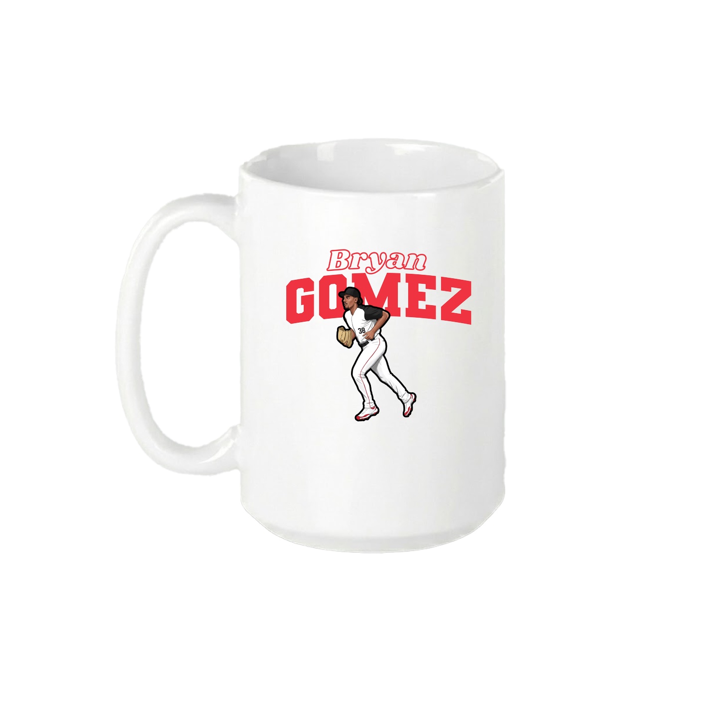 15oz Coffee Mug — Name Arch in White