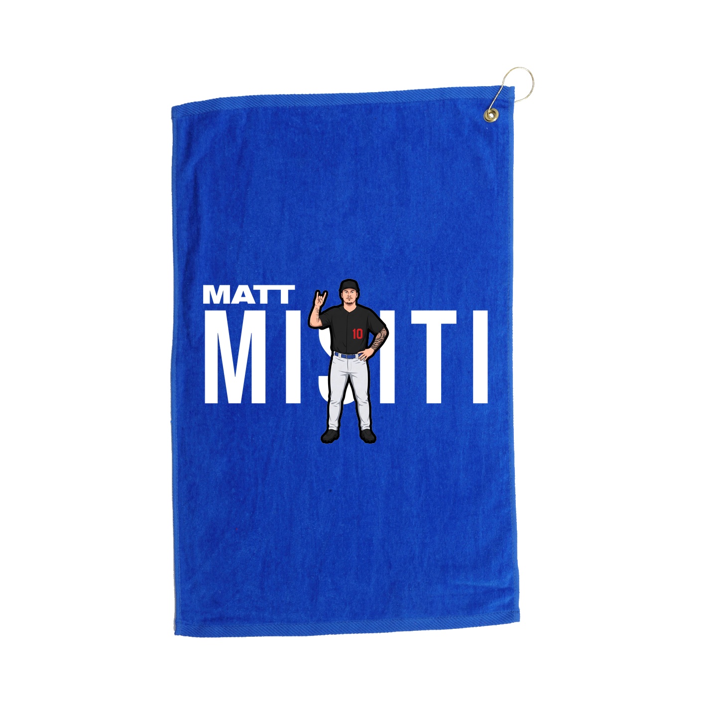 Golf Towel — Player Name in Royal