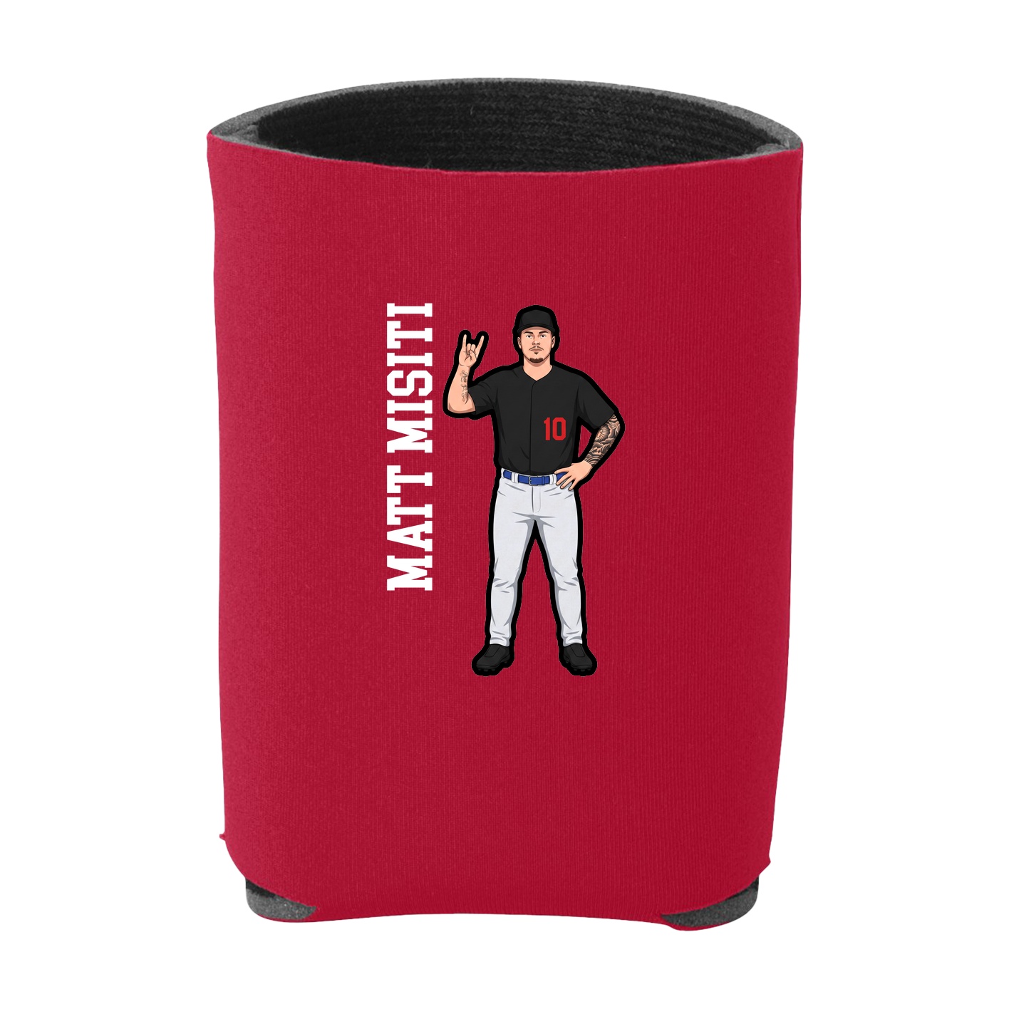 Can Holder — Name Vertical in Red