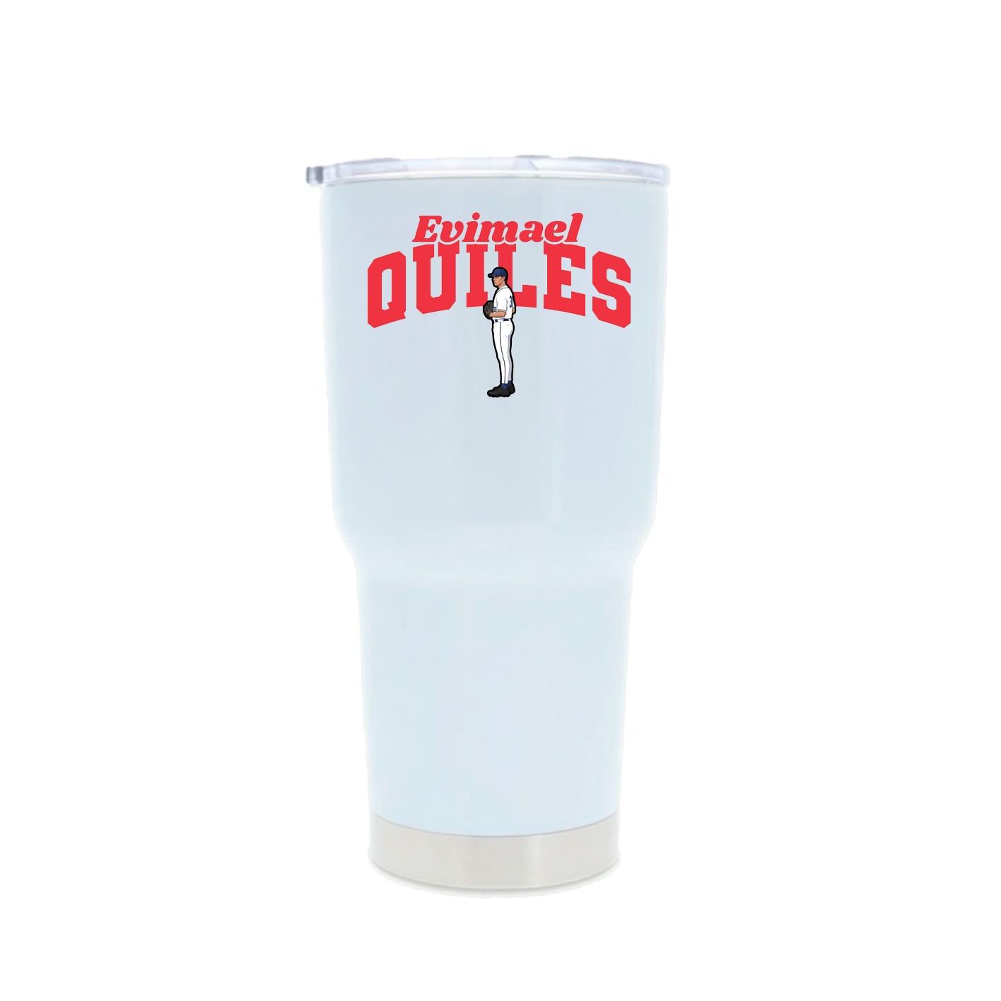 30oz Stainless Steel Tumbler — Signature Arch in White