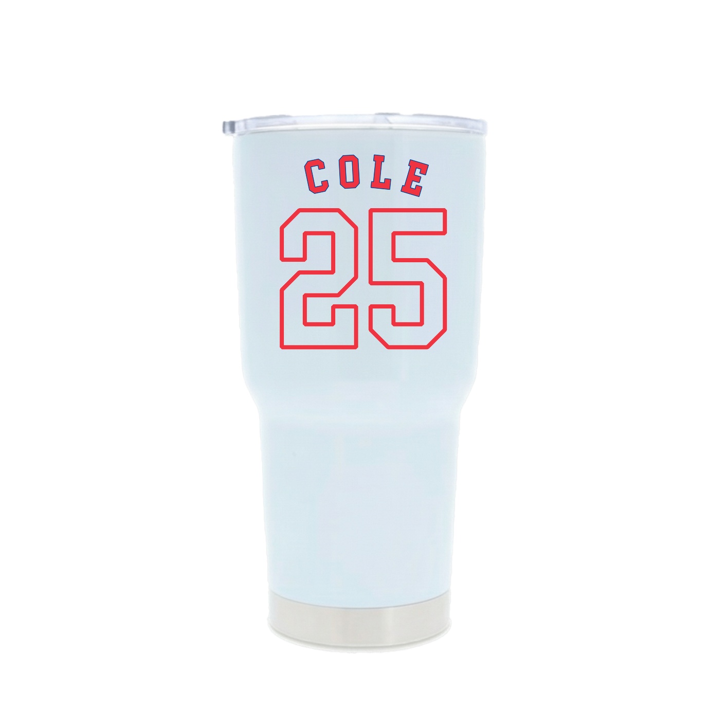 30oz Stainless Steel Tumbler — Shirsey Arch in White