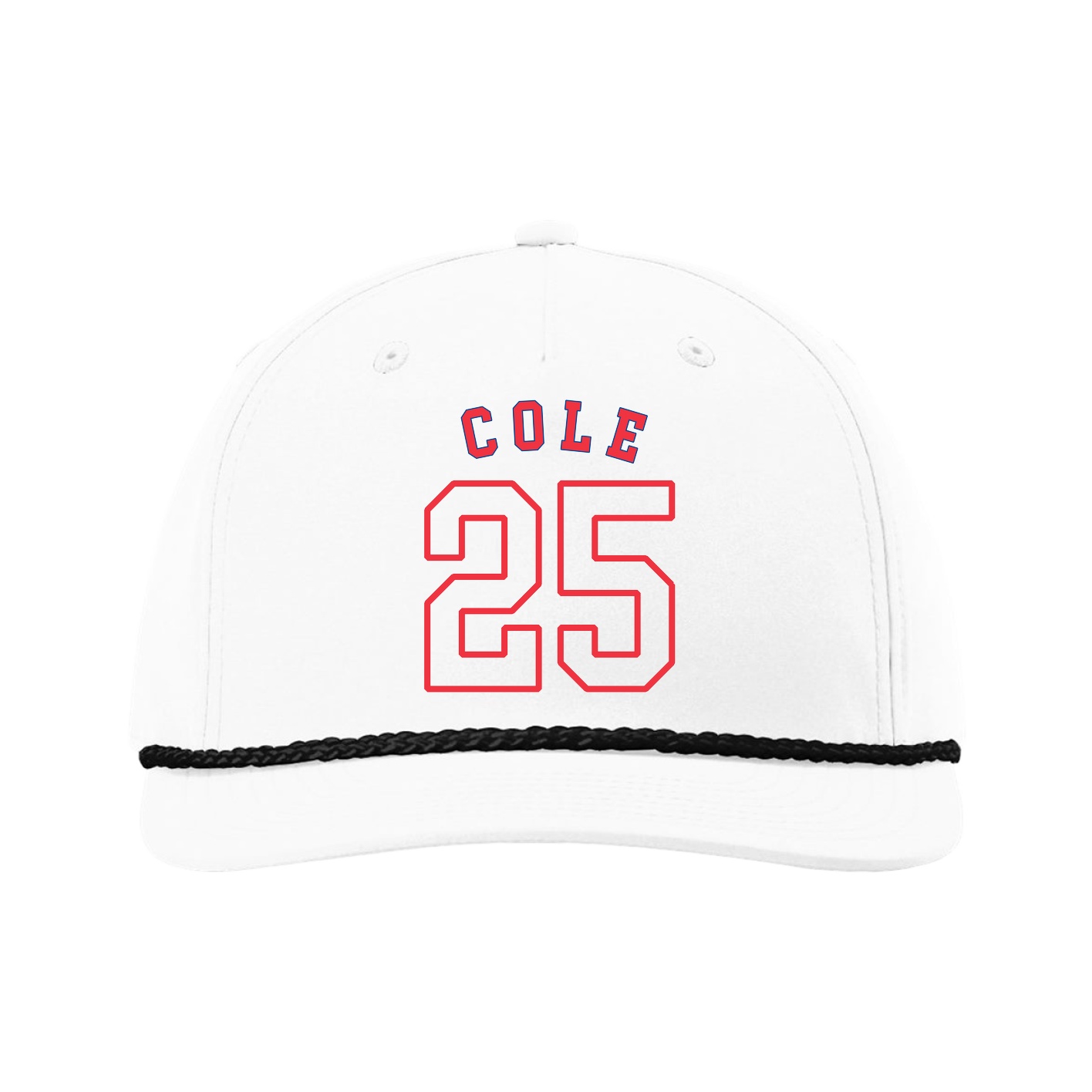 Five-Panel Classic Rope Cap — Shirsey Arch in White