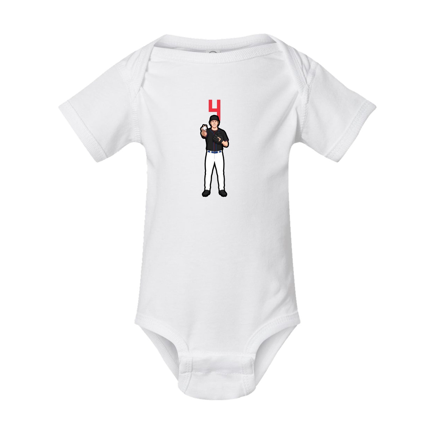 Baby Onesie — Number Top in White