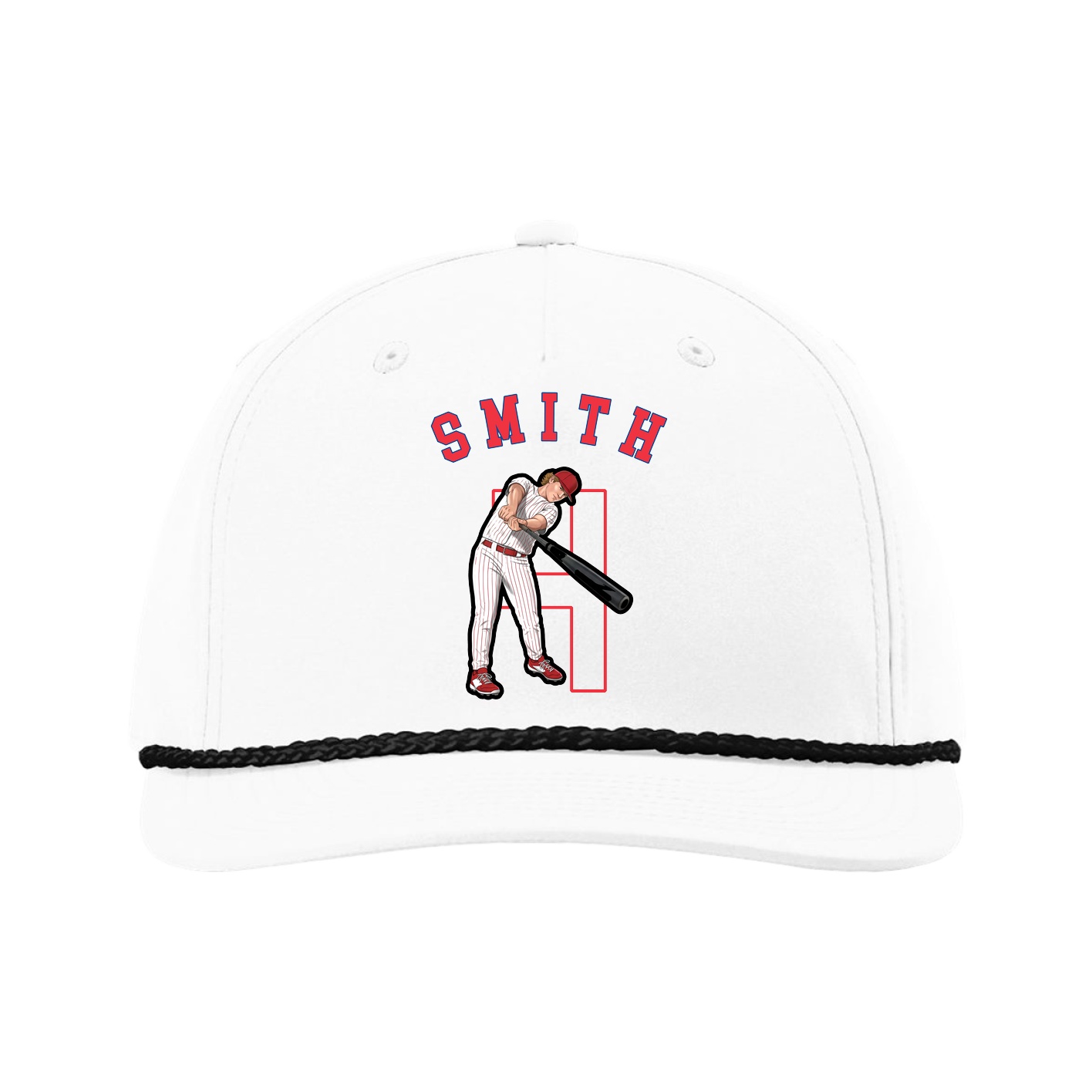 Five-Panel Classic Rope Cap — Shirsey Arch in White