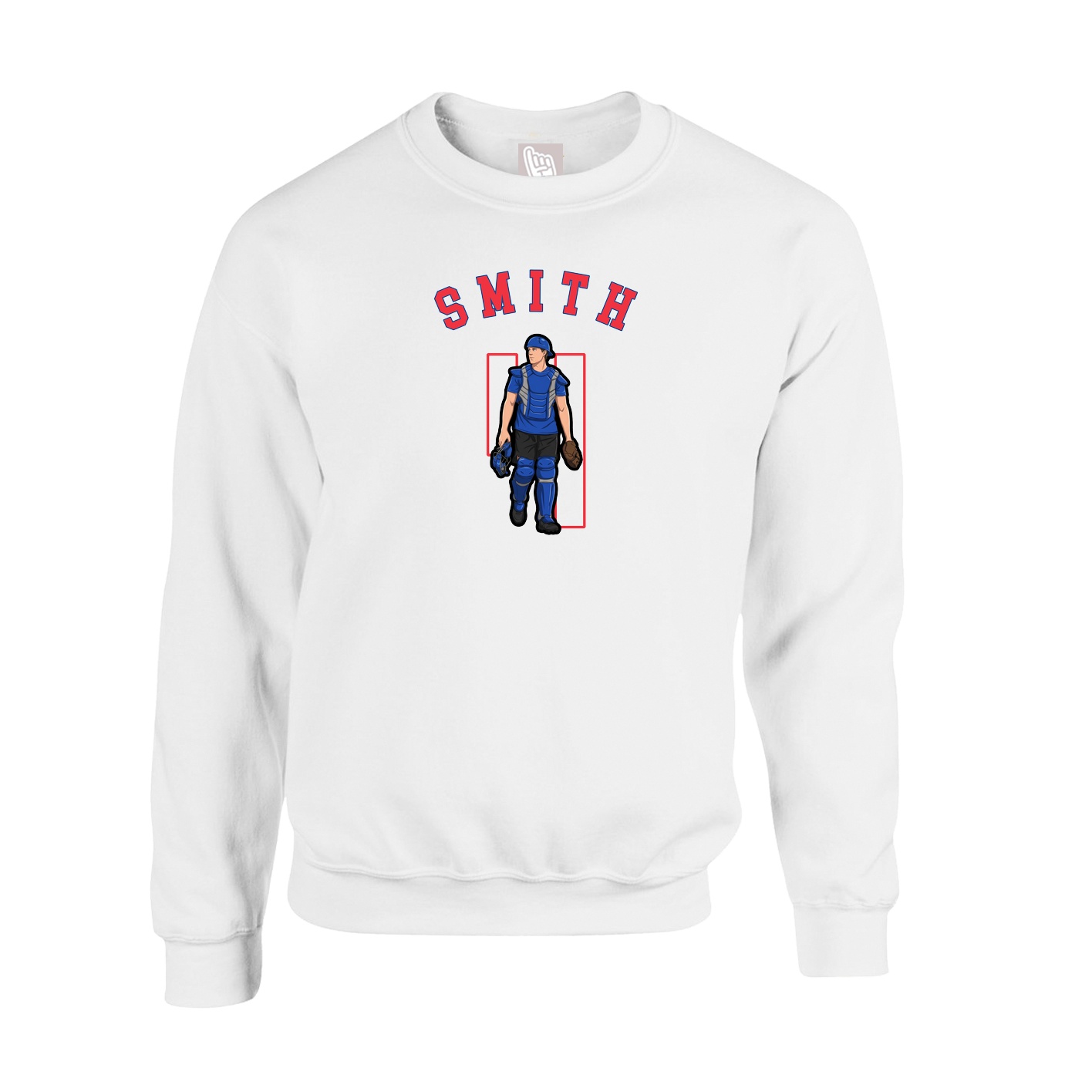 Fleece Crew — Shirsey Arch in White
