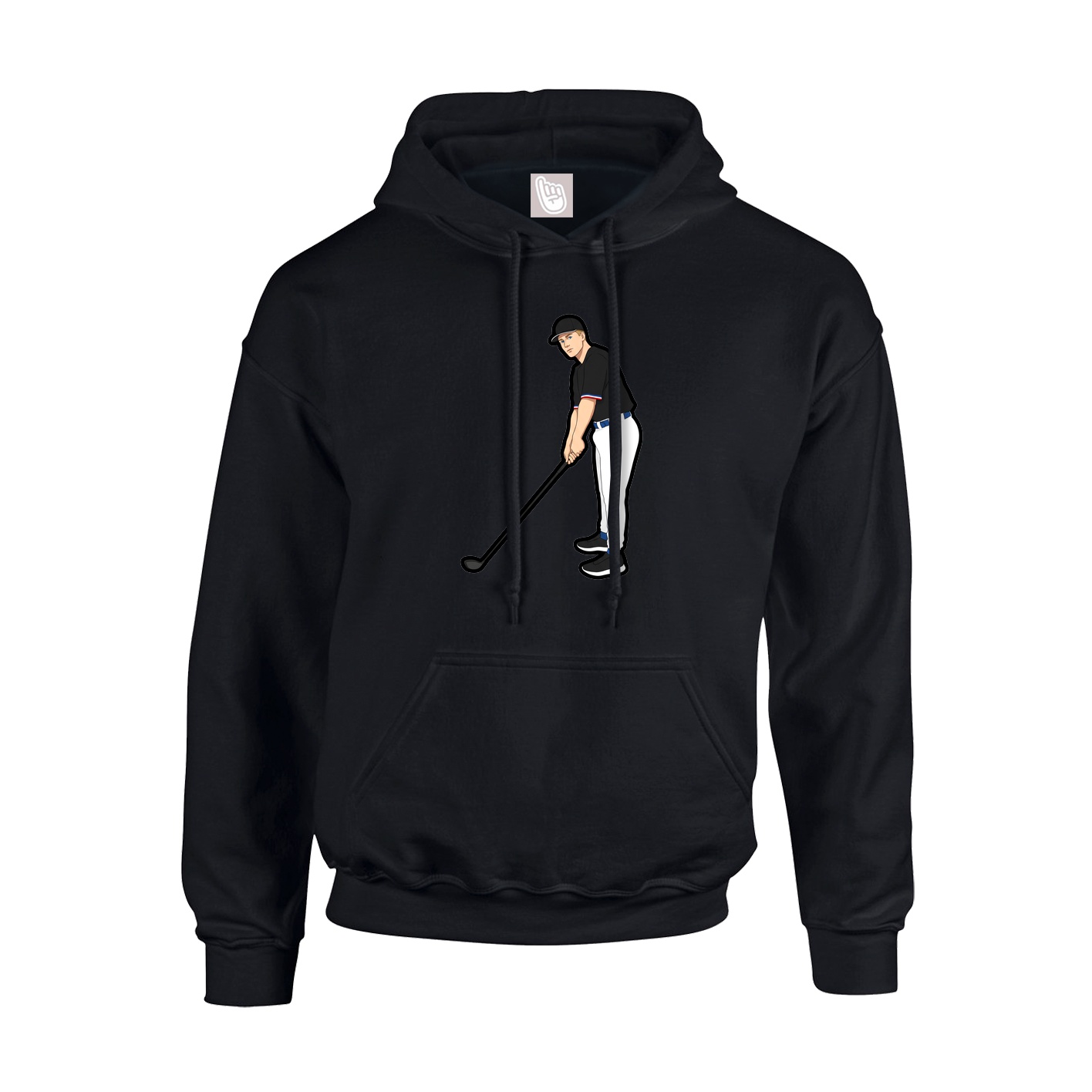 Youth Hoodie — Name Vertical in Black