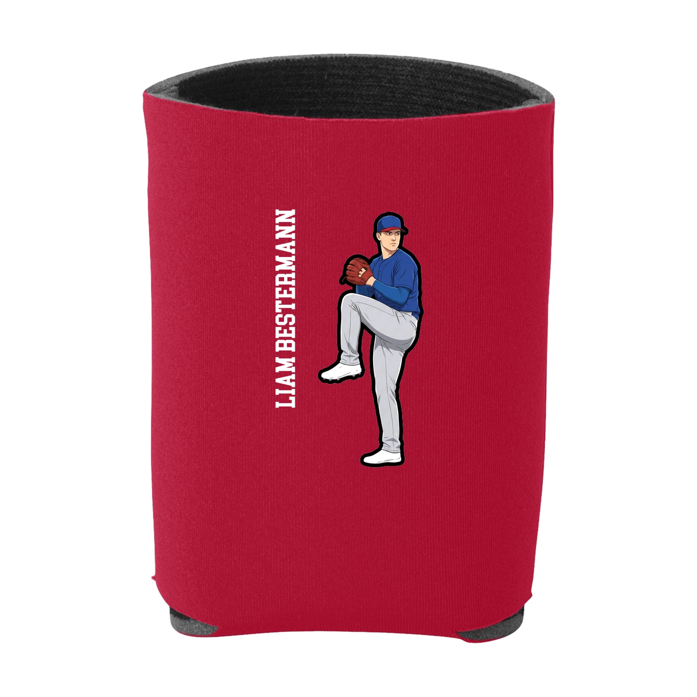 Can Holder — Name Vertical in Red