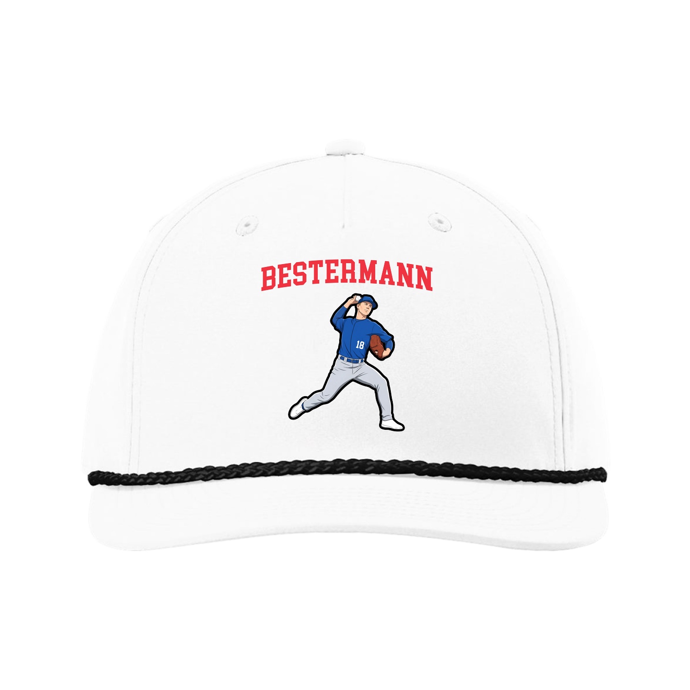 Five-Panel Classic Rope Cap — Shirsey in White